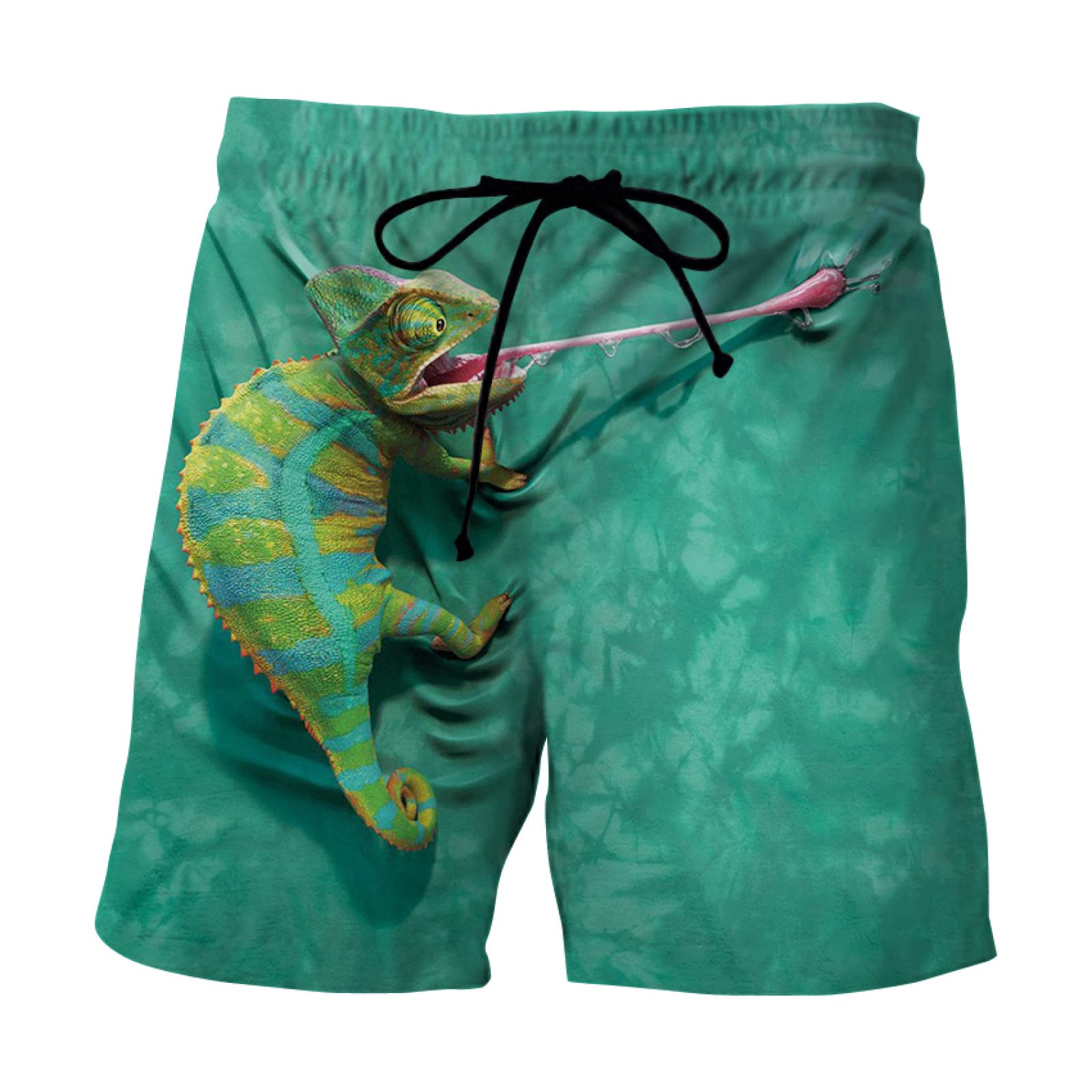 Men's Quick Dry Swim Shorts with Pockets - Breathable Beach Shorts for Surfing, Swimming & Summer Activities | Animal Print Design | Drawstring Waist & Loose Fit | Perfect for Pool, Vacation & Outdoor Adventures