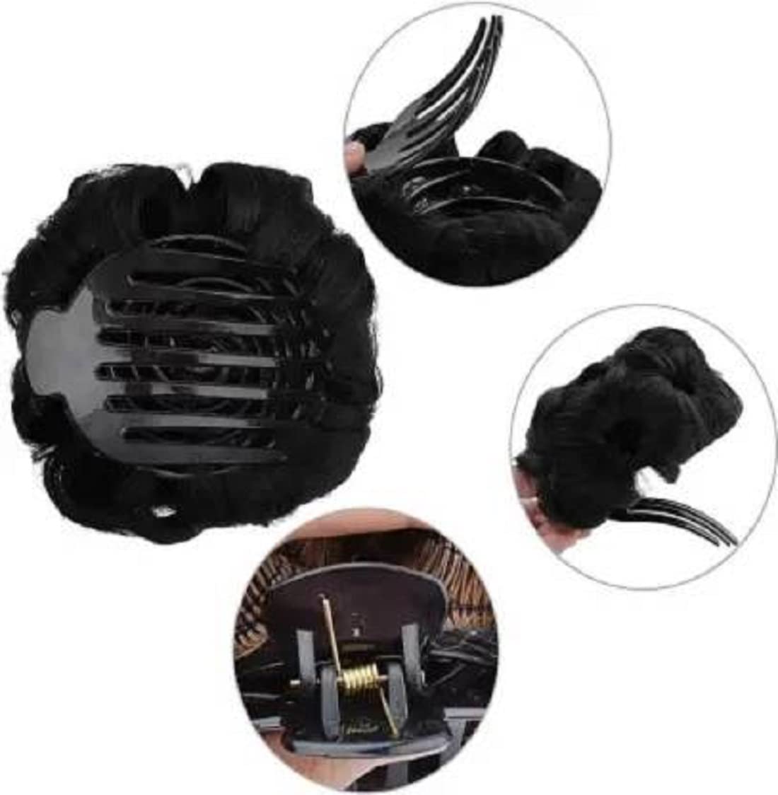 Abrish Women's Stylish Juda Bun Hair Clip with Synthetic Hair Extensions - Perfect for Updos, Ponytails & Special Occasions