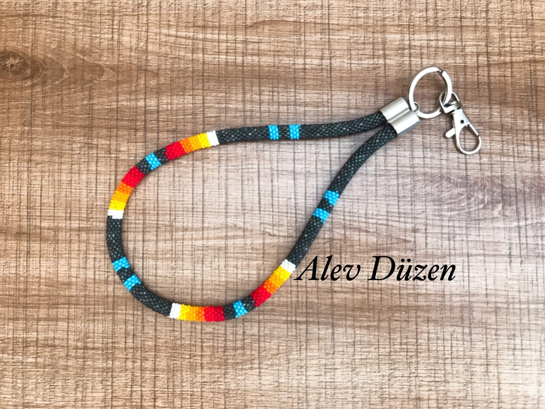Handmade Native American Style Beaded Keychain - ID Holder, Card Holder, Key Fob, Purse Charm for Women & Men - Perfect for Keys, Wallets, Backpacks & Gifts