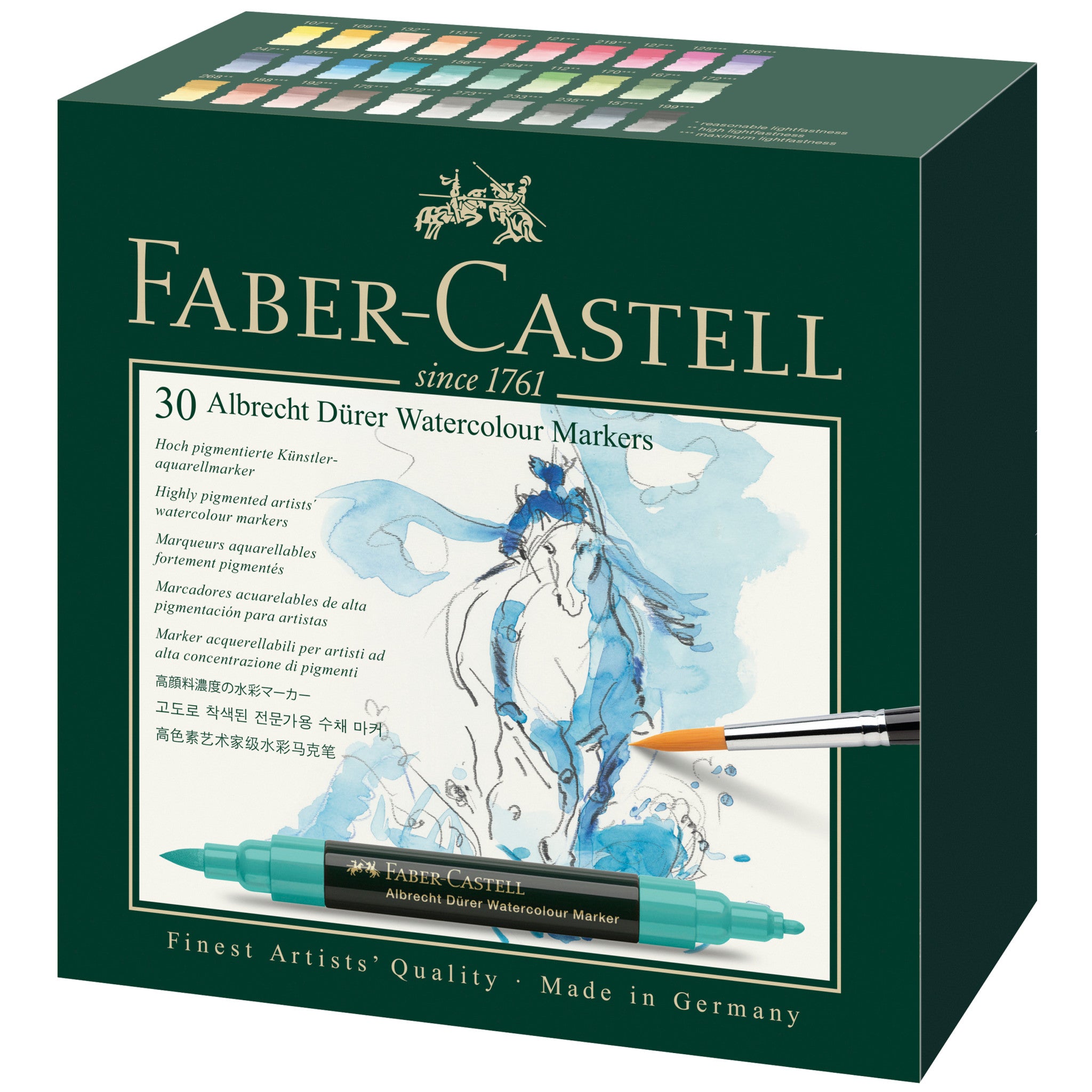 Albrecht Dürer Watercolor Markers Set of 30 - Premium Artist Brush Pens for Watercolor Painting, Sketching & Calligraphy - Perfect for Professional Artists & Beginners - #160330