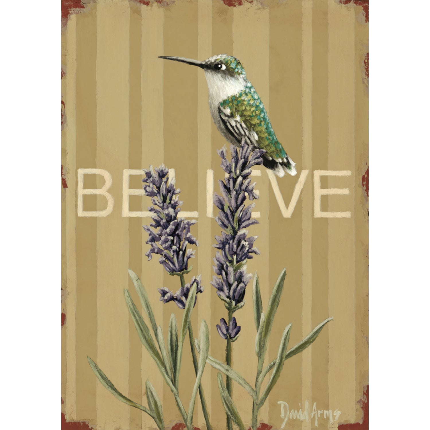 Believe (Lavender) Greeting Card - Inspirational Floral Design for Birthdays, Thank You Notes & Special Occasions