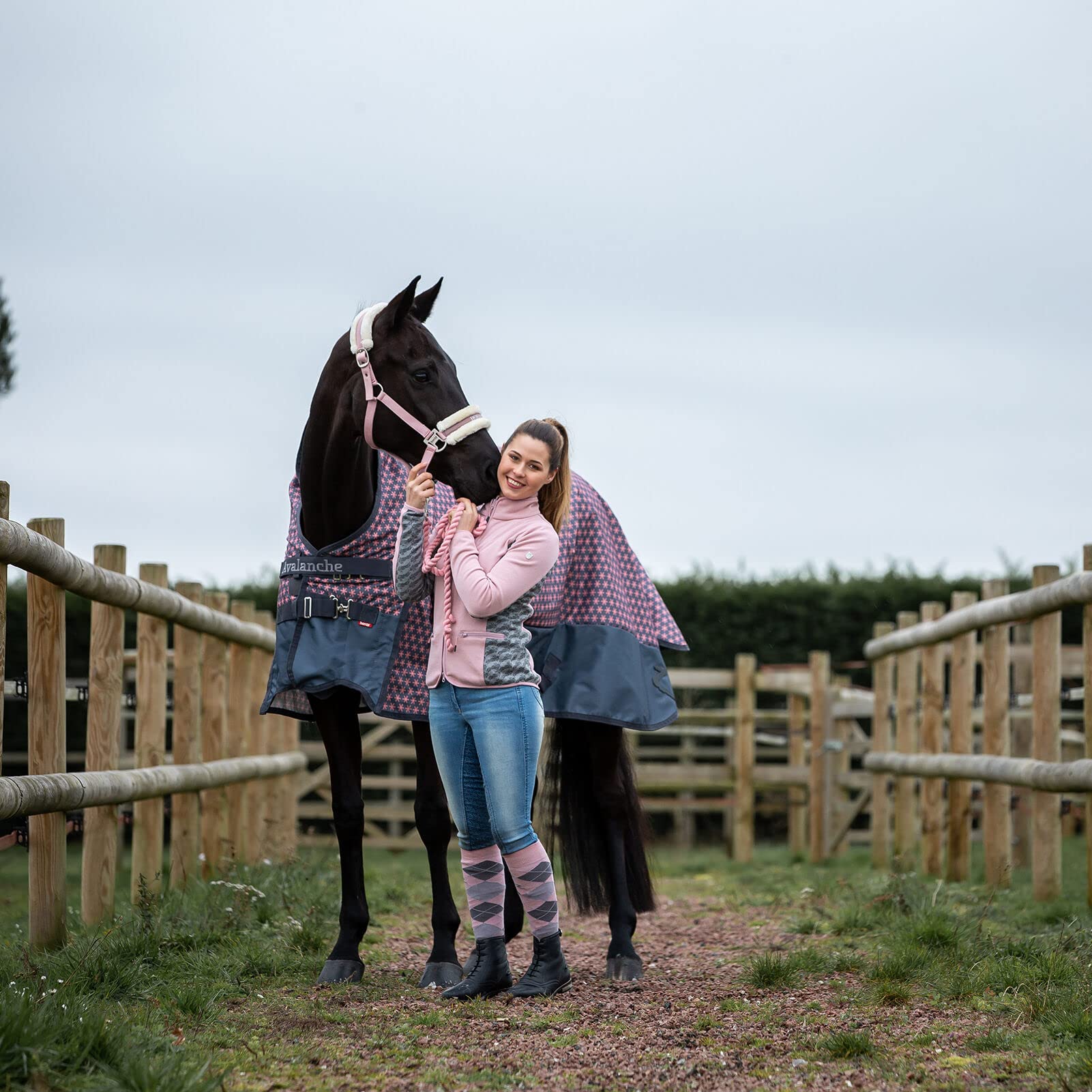 HORZE Kaia Women's Denim Horse Riding Pants - High Waist Silicone Full Seat Breeches with Accurate Size Chart | Perfect for Equestrian Training, Show Jumping & Casual Riding