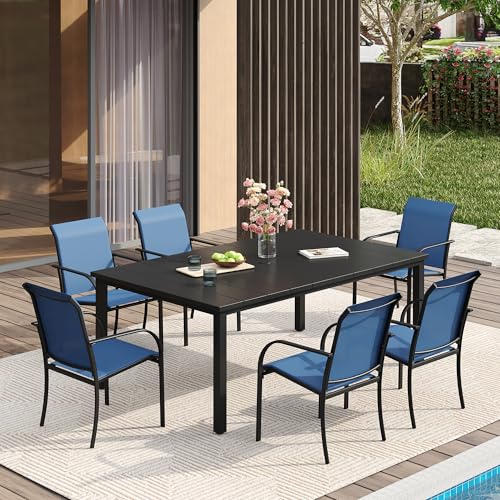 Black Table/Blue Chairs