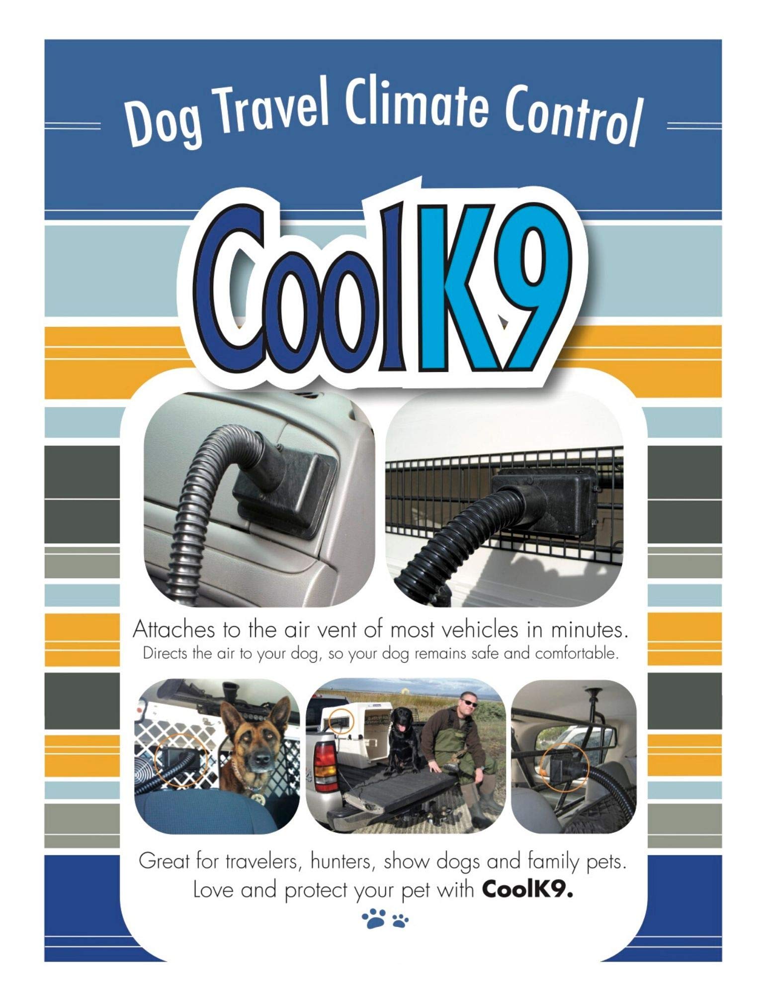 CoolK9 - 10ft Dog Travel Cooling Hose with Adjustable Temperature Control - Perfect for Summer Hikes, Beach Trips & Car Rides with Your Pet