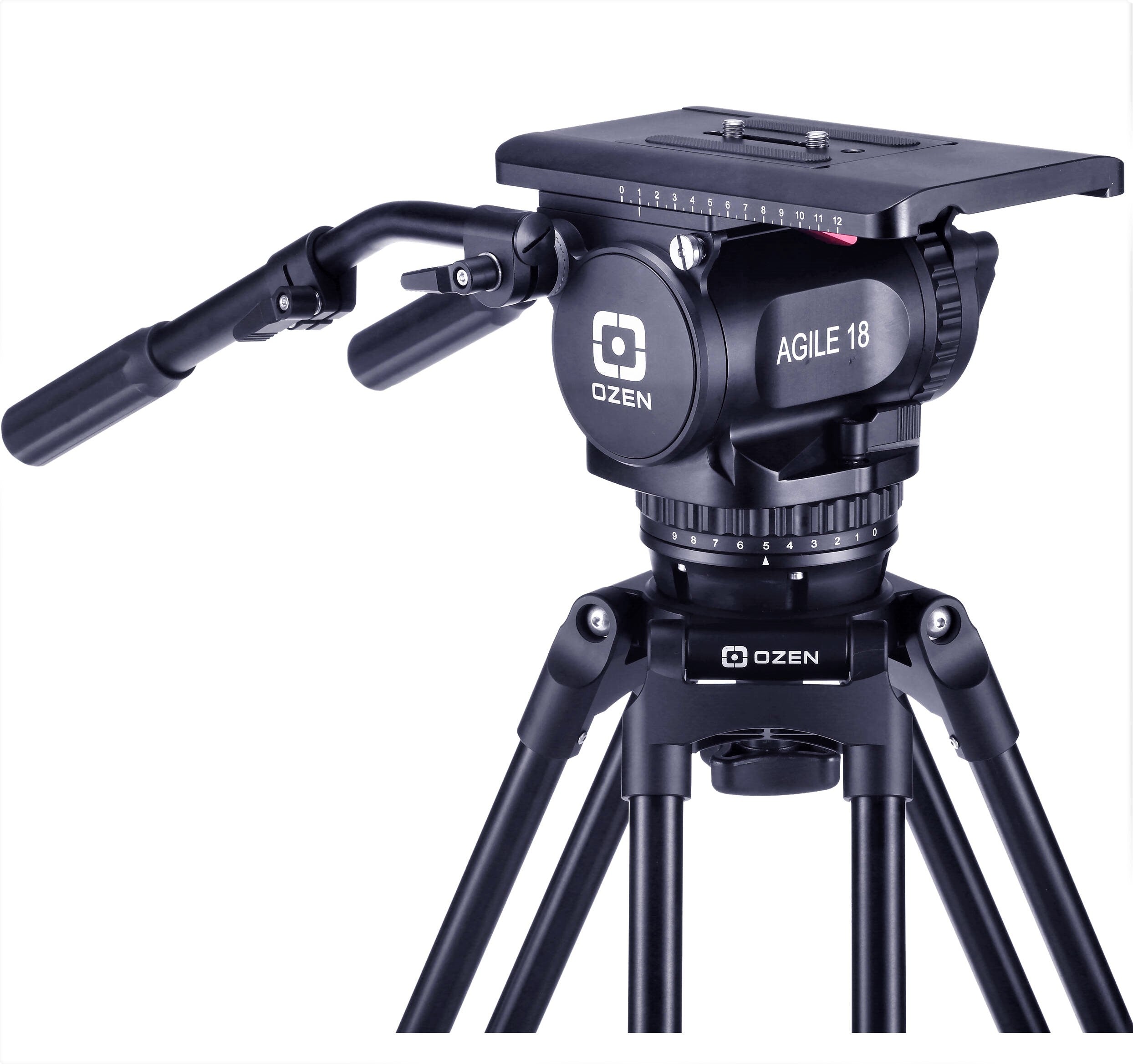 OZEN 18CF2HDM 100mm Agile 18M EZ Load Max Tripod System - Heavy Duty Camera Tripod for Photography, Videography & Outdoor Shooting