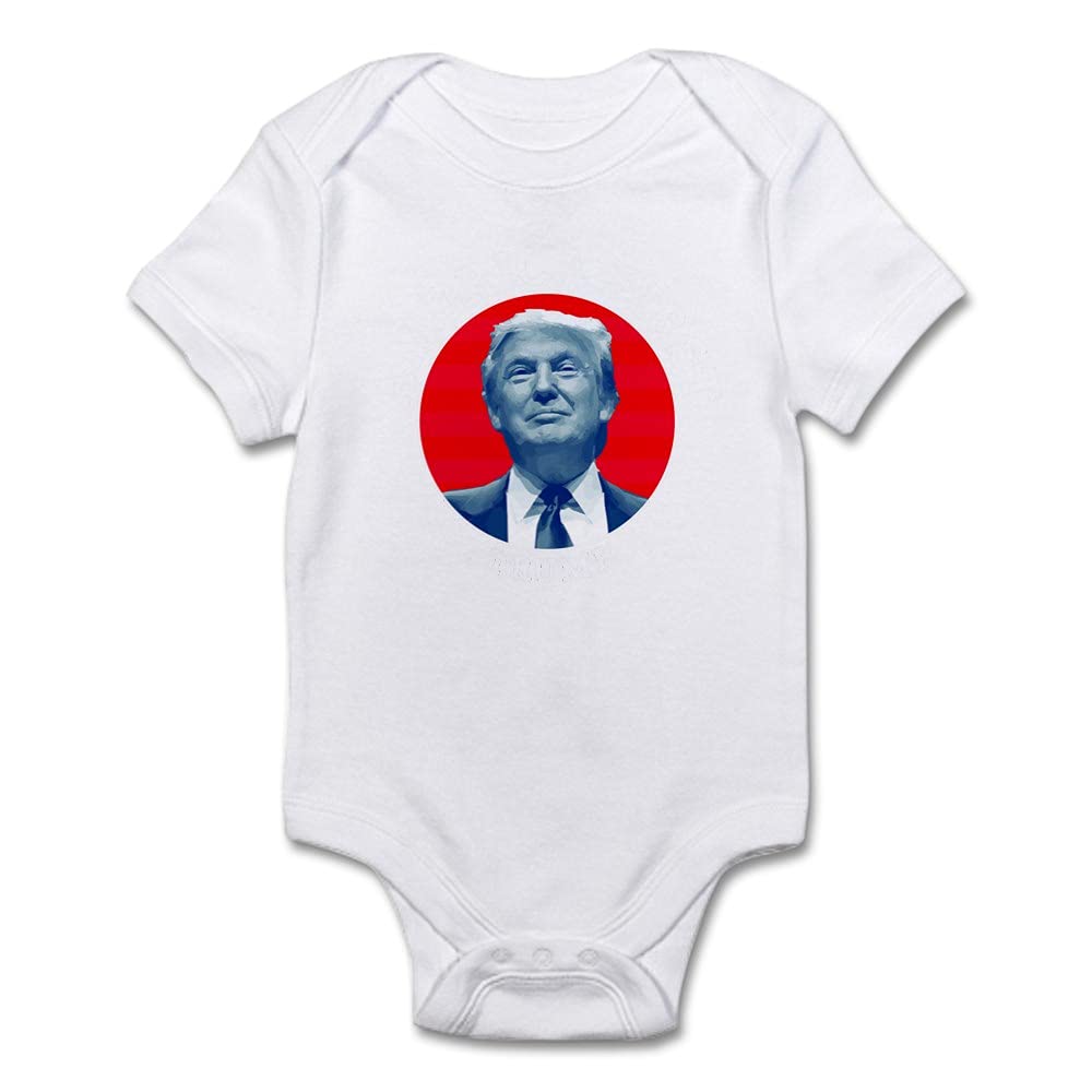 America First Trump Baby Bodysuit - Patriotic Infant Onesie for Boys & Girls | Perfect for Political Rallies, 4th of July, and Family Photo Shoots