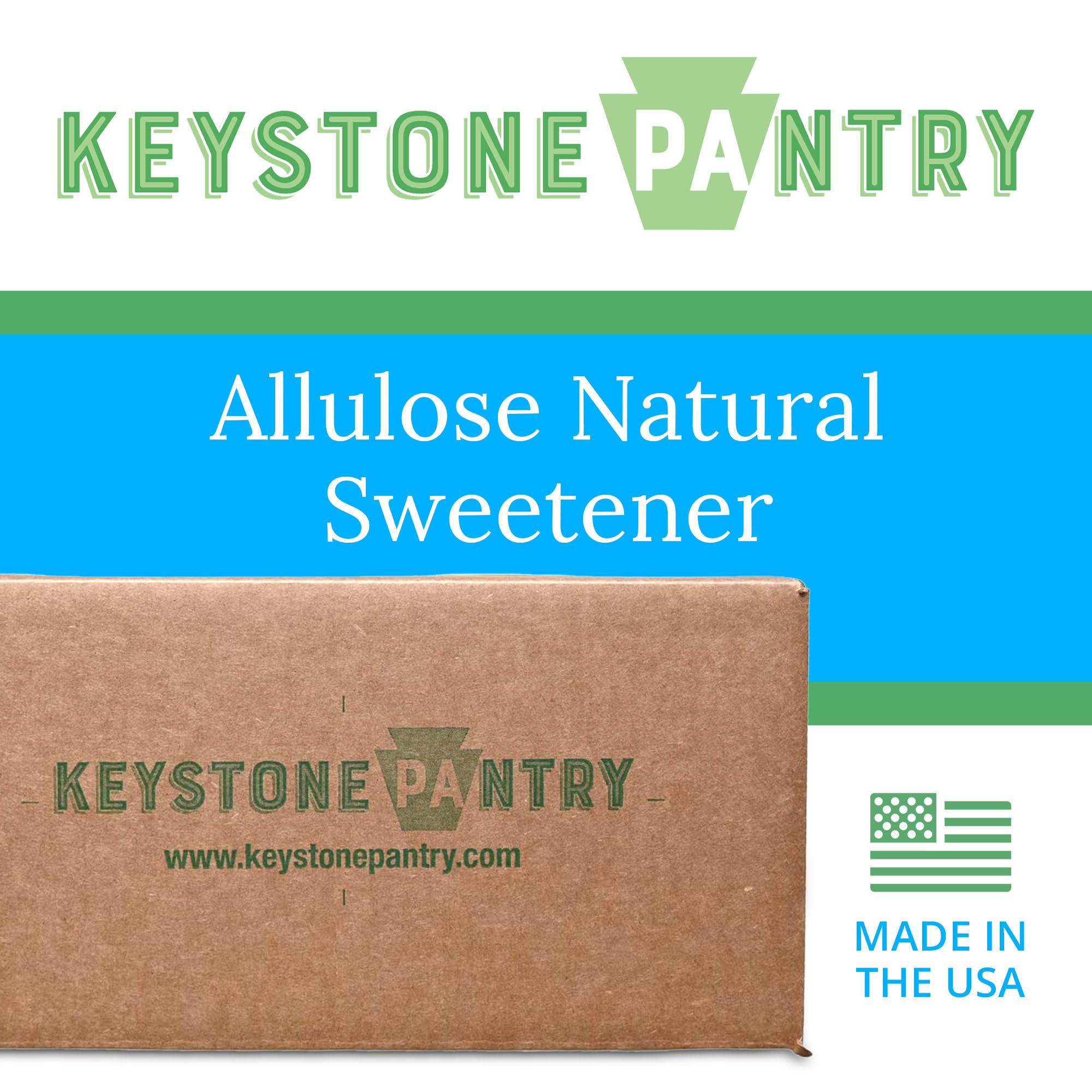 **Keystone Pantry Allulose Sweetener - 20 Lbs, Low Calorie & Low Carb Sugar Substitute, Natural Keto-Friendly Sweetener, Gluten-Free, Soy-Free, No Sugar Alcohols - Perfect for Baking, Coffee, and Diabetic-Friendly Recipes**