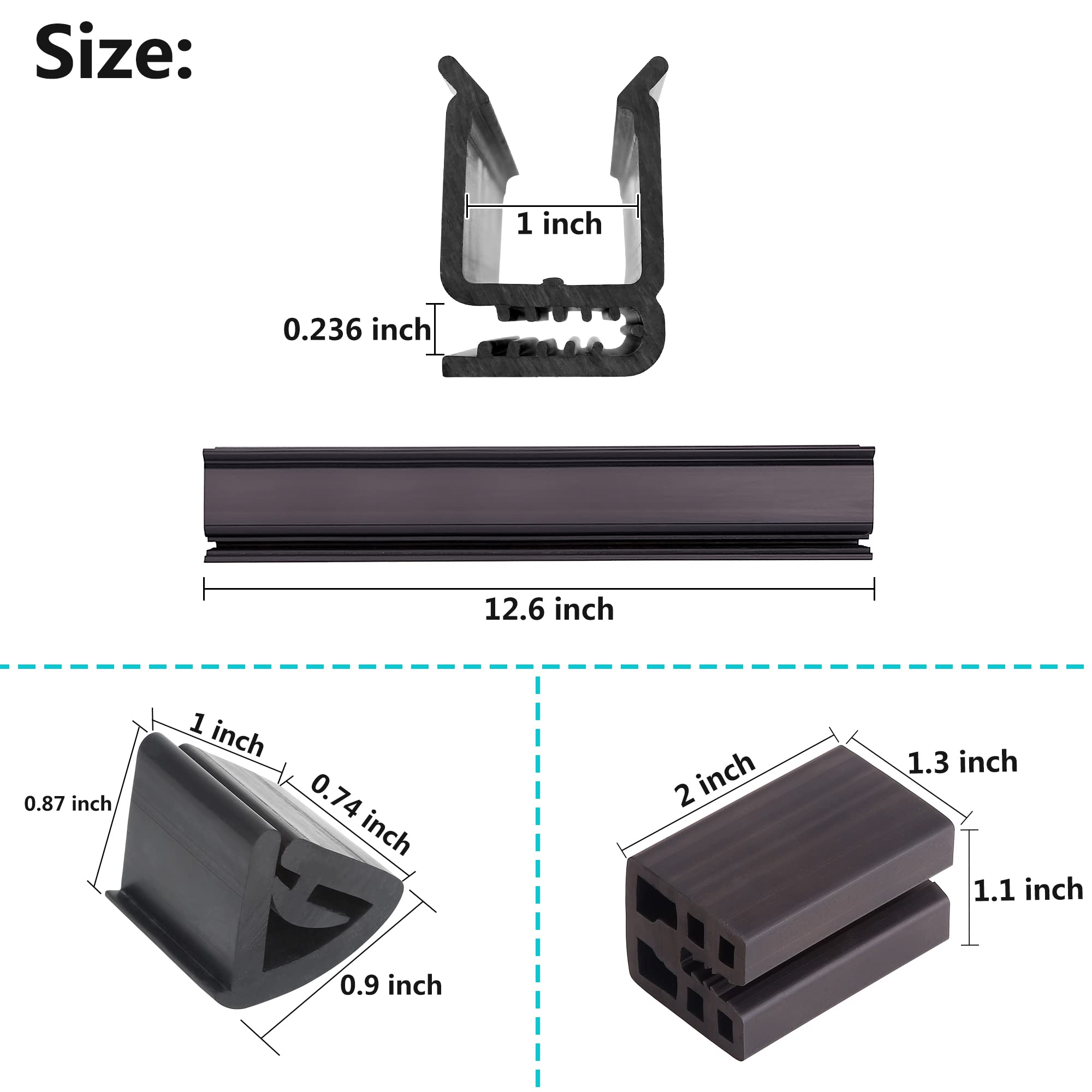 Golf Cart Windshield Mounting Clips Kit for Club Car DS & Precedent (1994-Up) - OEM 101444101, 102005801, 102163001 - Includes 12.6