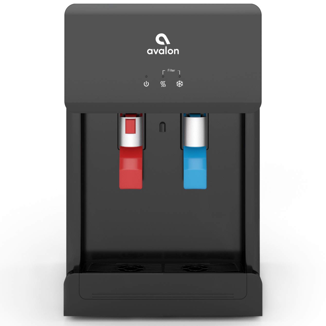 Avalon B8BLK Touchless Countertop Bottleless Water Cooler with 2-Stage Filtration & Installation Kit - NSF Certified, UL Approved, Black - Perfect for Offices, Homes & Schools