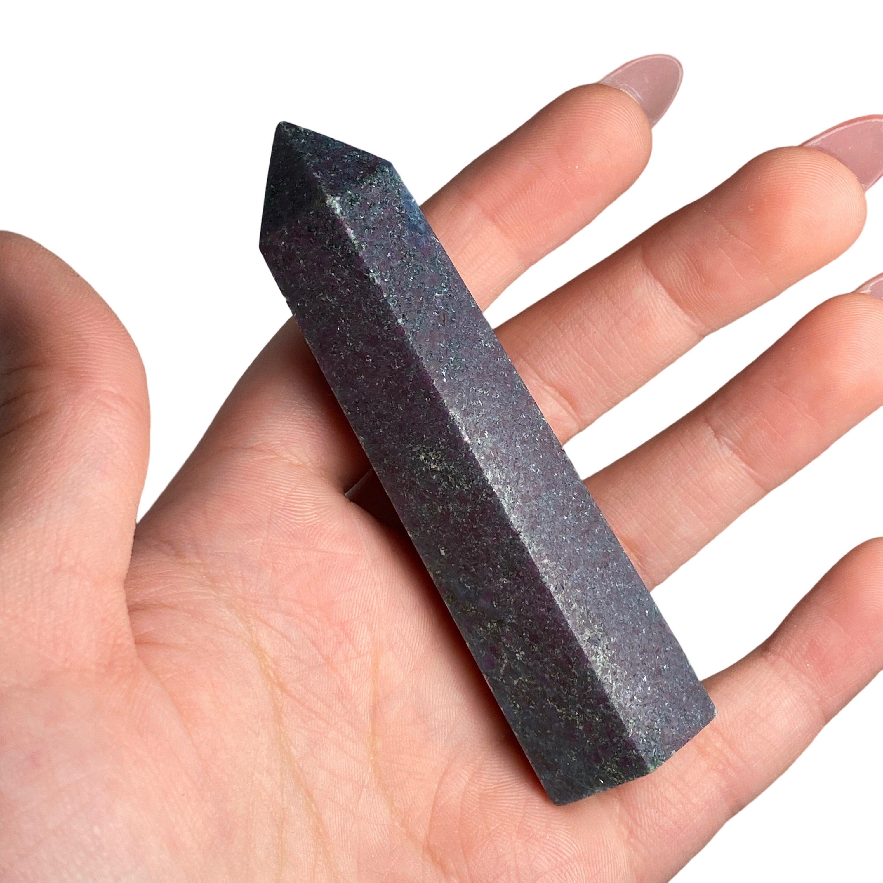 Natural Ruby Fuchsite Kyanite Generator RKG 10 - Healing Crystal for Meditation, Chakra Balancing & Energy Work