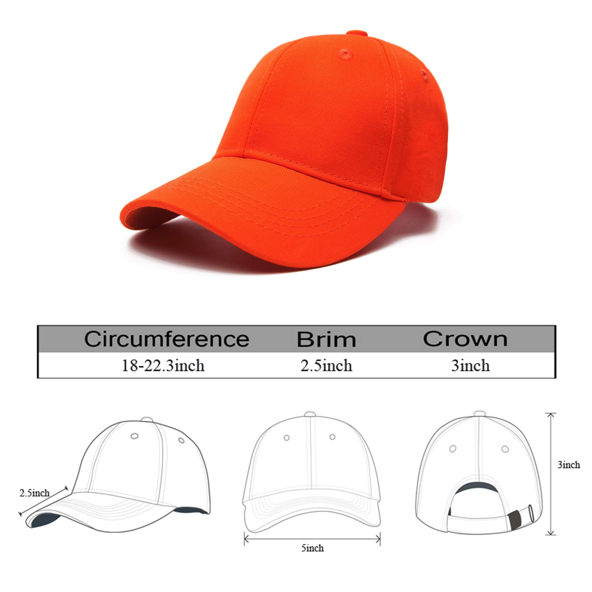 Edoneery Adjustable Washed Cotton Baseball Cap for Kids - Soft Golf Hat for Boys & Girls | Perfect for Outdoor Sports, School & Daily Wear