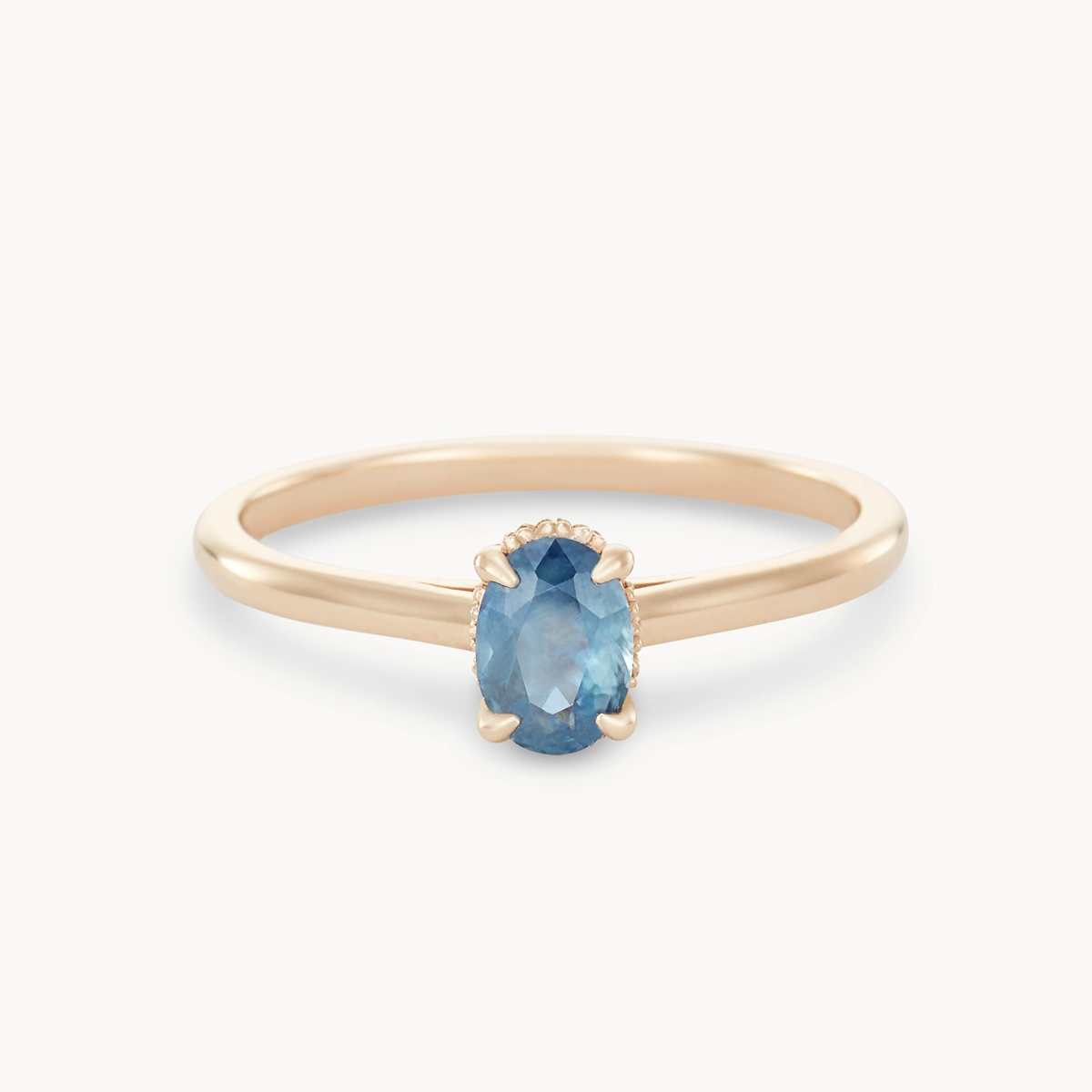 Unique Astral Love 14K Yellow Gold Ring with Blue Sapphire – Perfect for Engagement, Anniversary & Special Occasions
