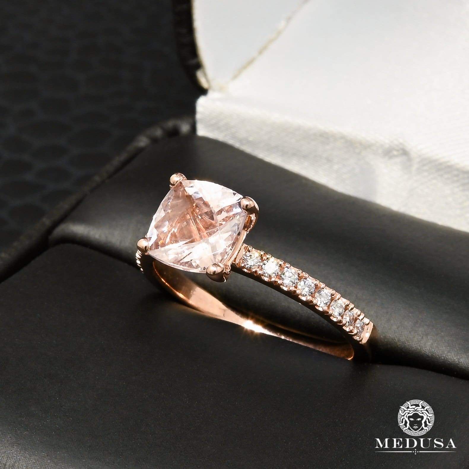 Morganite D1 Diamond Ring - Elegant Pink Morganite & Diamond Engagement Ring for Women | Perfect for Proposals, Anniversaries & Special Occasions