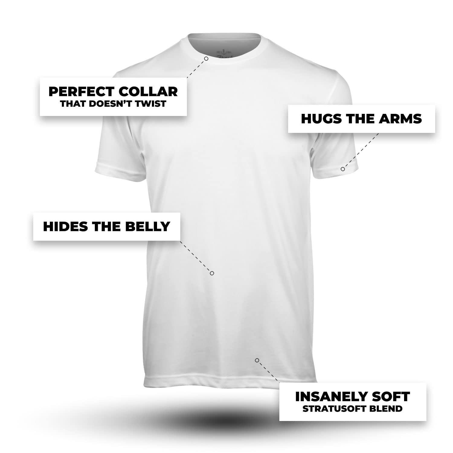 Premium Men's Crew Neck T-Shirt Pack - Soft Pre-Shrunk Cotton Blend Fitted Tees for Everyday Wear | Office, Gym & Casual Outfits