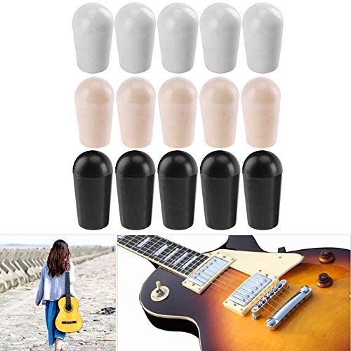 10pcs 4mm Plastic Guitar Toggle Switch Tips for LP Electric Guitar - 3 Colors (Black/White/Cream) - Replacement Parts for Guitar Repair & Customization - Perfect for DIY Guitar Upgrades & Maintenance