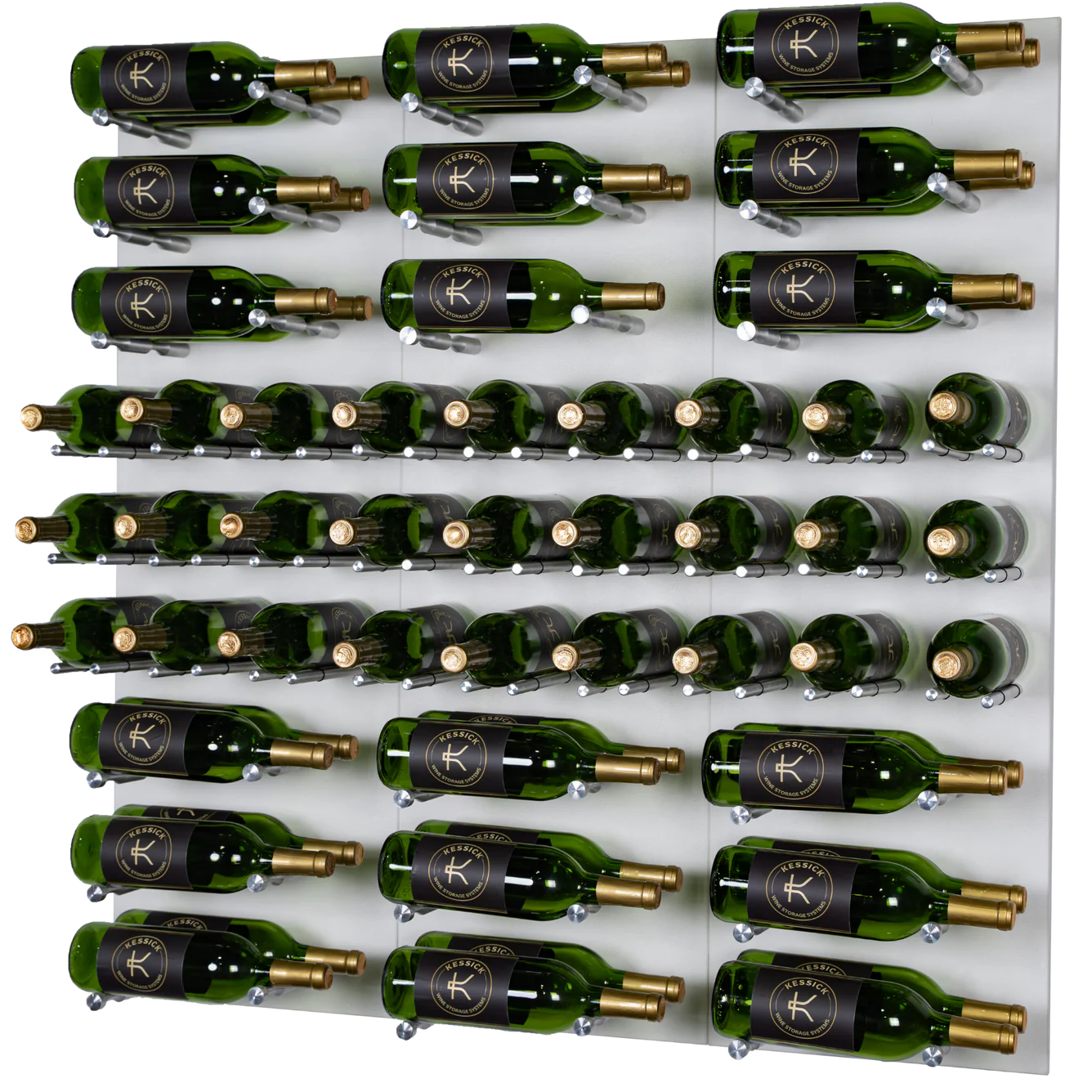 Kessick Wine as Art Bedford Hills Wine Wall - Premium Decorative Wine Rack for Home & Office - Perfect for Wine Storage, Display, and Gifting