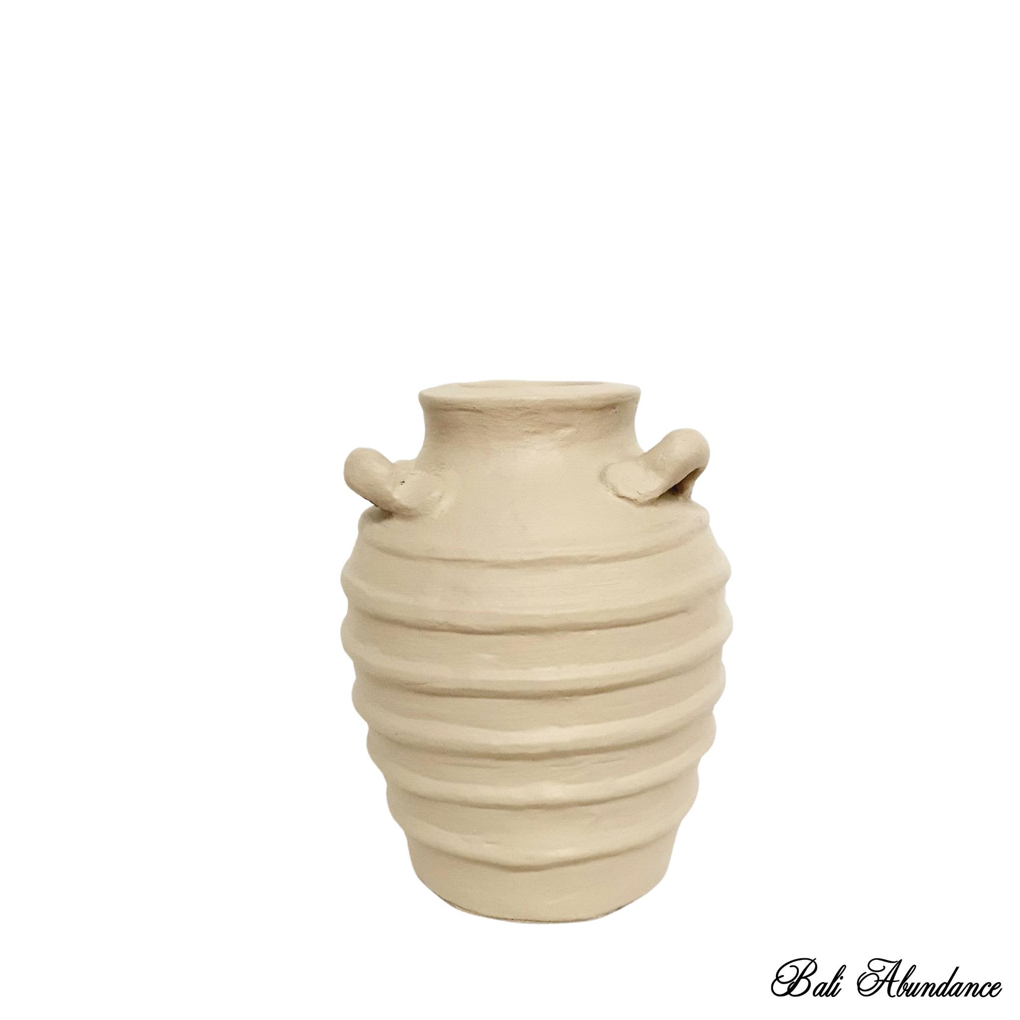 Handmade Terracotta Clay Urn for Plants - Decorative Flower Pot with Drainage Hole - Perfect for Indoor & Outdoor Gardening, Home Decor, and Patio Display