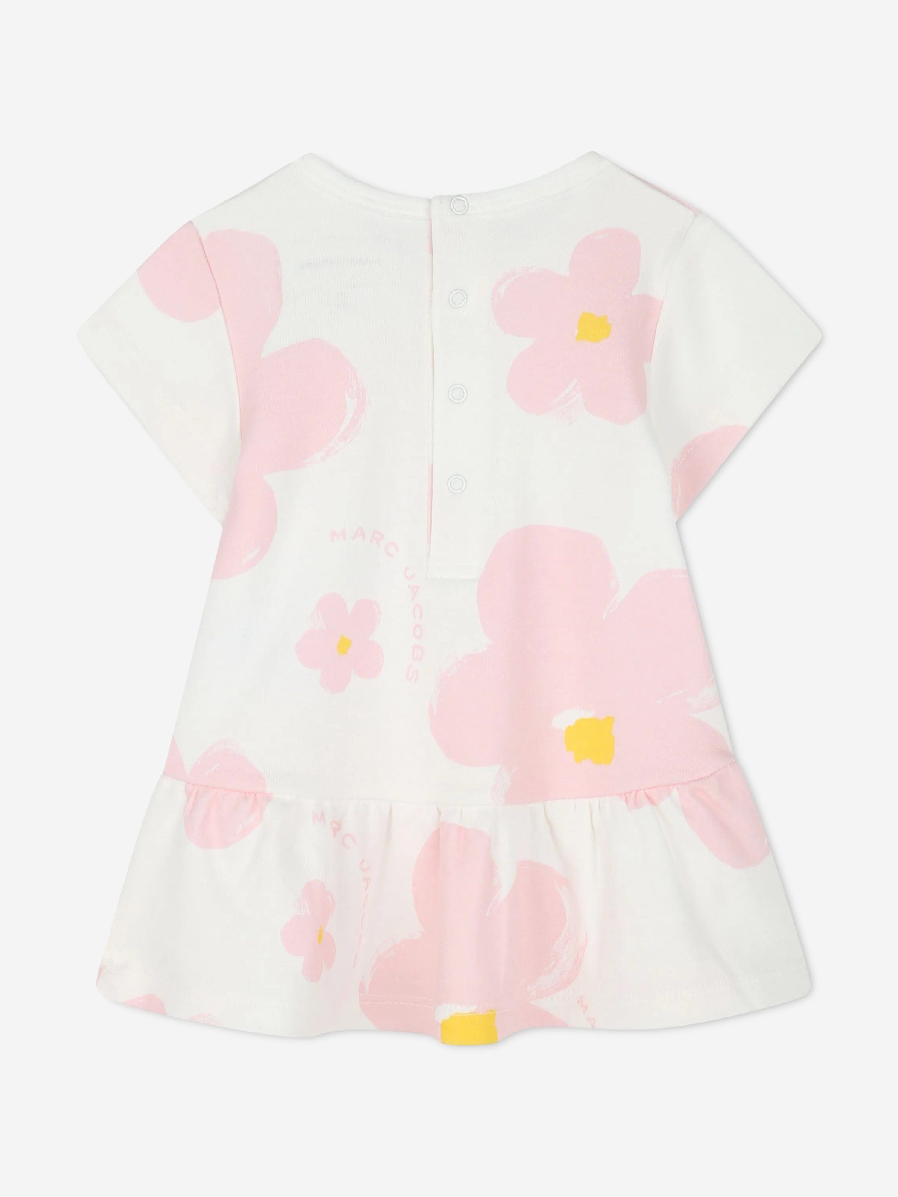 Adorable Ivory Baby Girls Daisy Print Dress - Perfect for Spring Outings & Photo Shoots