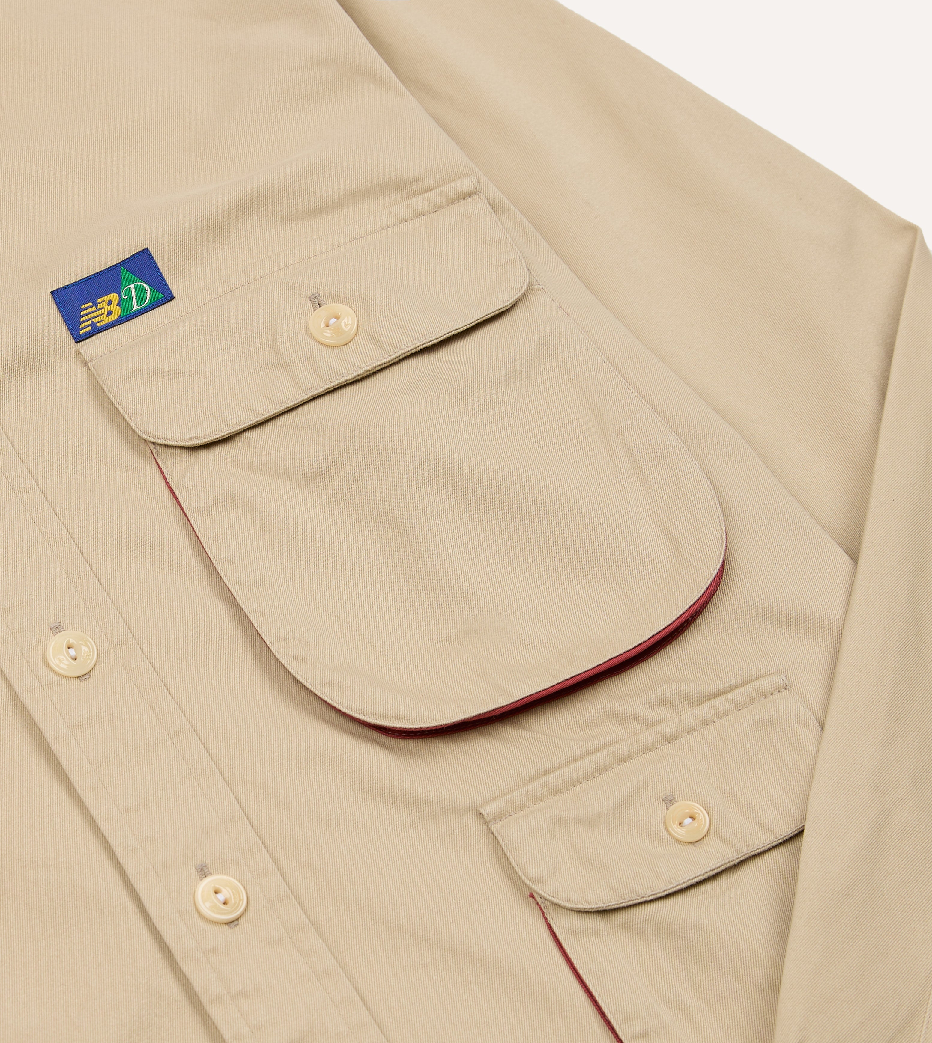 Drake's & New Balance Men's Utility Work Shirt - Durable Casual Button-Up Shirt for Work, Outdoor & Everyday Wear