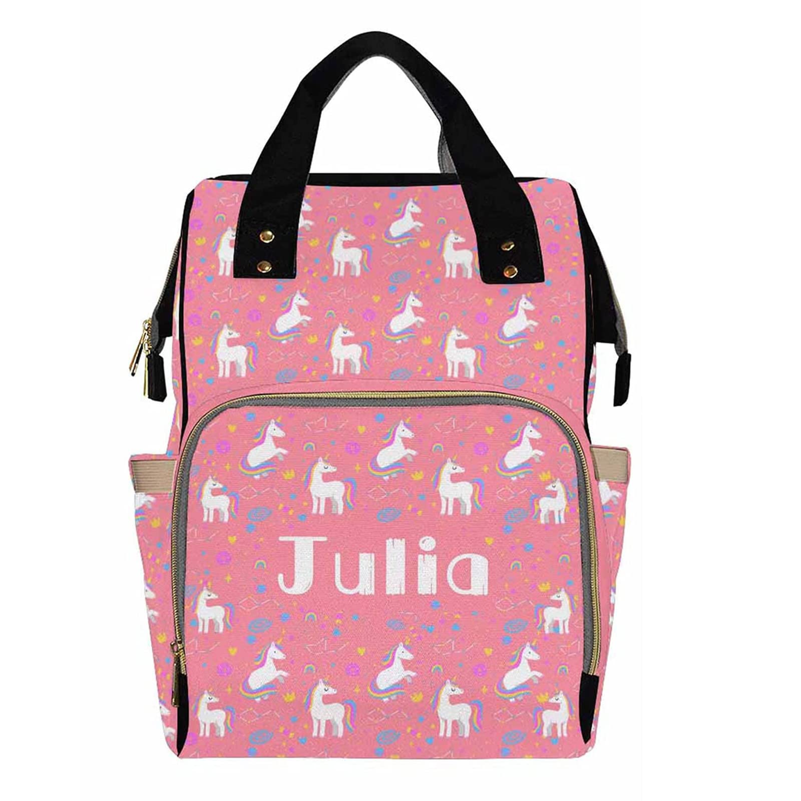 **Personalized Kids Backpack for Girls & Boys - Custom Lightweight Diaper Bag with Name - Unicorn School & Travel Backpack - Perfect for Daycare, Preschool, and Birthday Gifts**