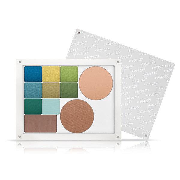INGLOT Freedom System Flexi Palette (White) - Customizable Makeup Palette for Eyeshadow, Blush & Highlighter - Perfect for Travel & Professional Makeup Artists