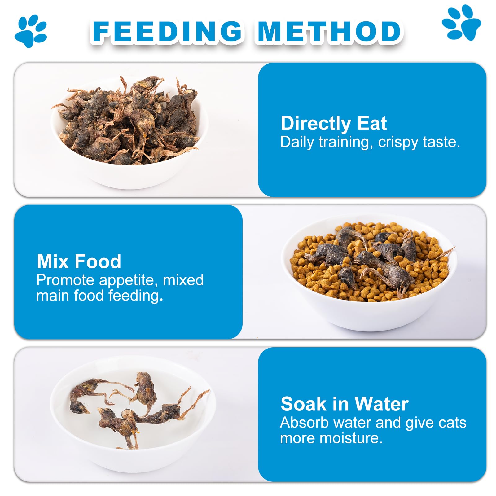 Freeze Dried Little Quail Treats for Cats & Dogs - All-Natural Single Ingredient Protein Snack, Healthy Training Reward (85g) - Perfect for Puppy Training, Senior Pets & Weight Management