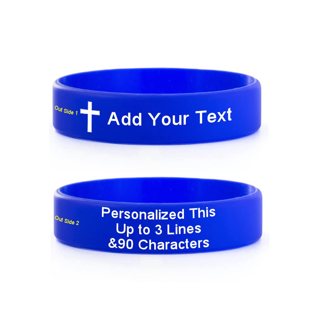 Customizable Christian Silicone Wristbands with Bible Verses - Strength & Encouragement Gifts for Men & Women - Perfect for Church Events & Daily Wear
