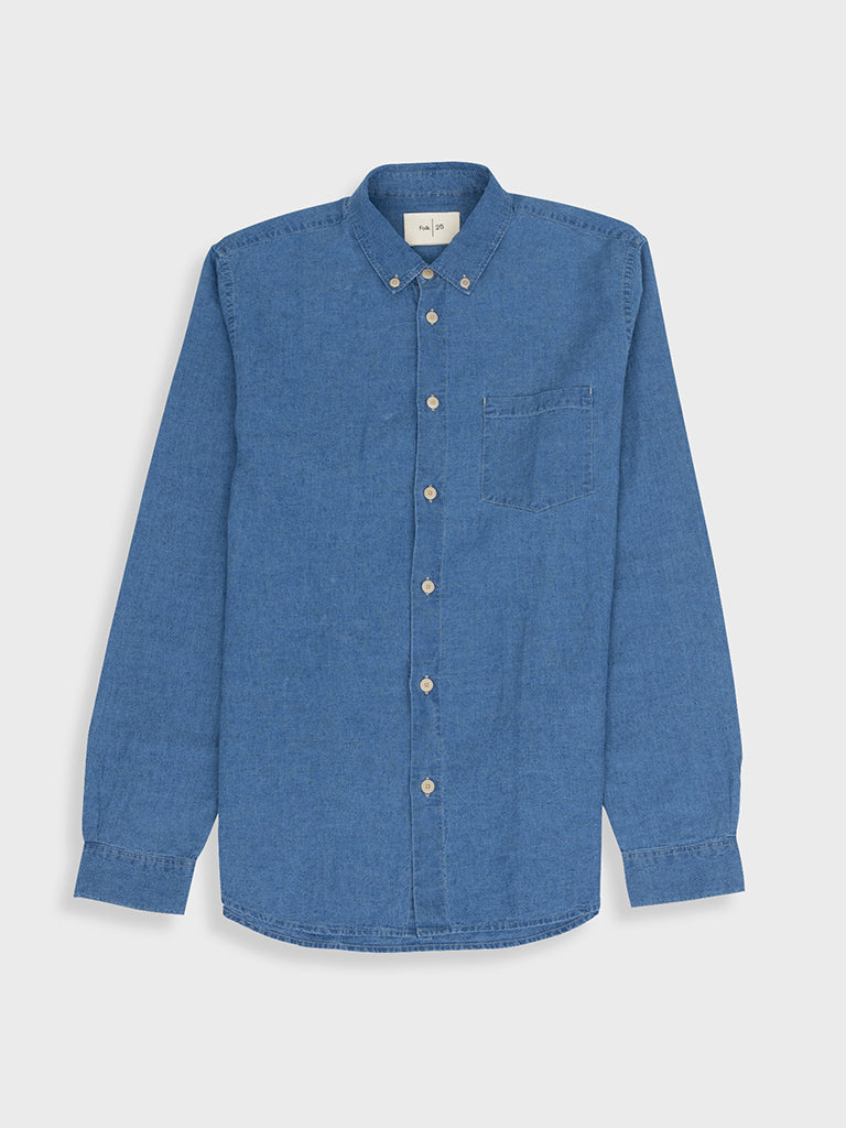 Men's Linen Relaxed Fit Shirt - Breathable Indigo Blue Casual Button Down Shirt for Summer | Perfect for Beach, Travel & Outdoor Activities