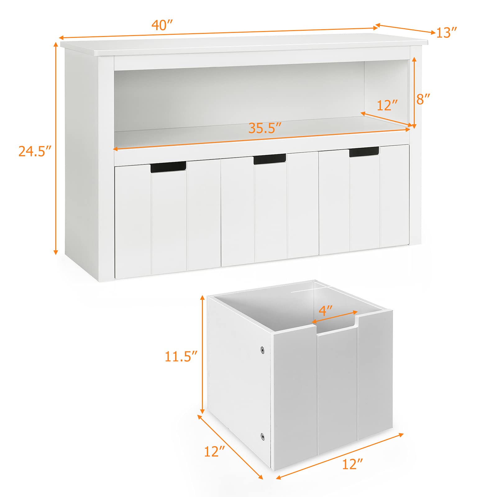 HONEY JOY Kids Toy Storage Organizer with Bins - 3-Tier Wooden Toy Box with Wheels, Daycare Shelf & Classroom Display Cabinet for Playroom, Nursery, Kindergarten - Perfect for Toy Organization, Daycare Centers & Home Play Areas