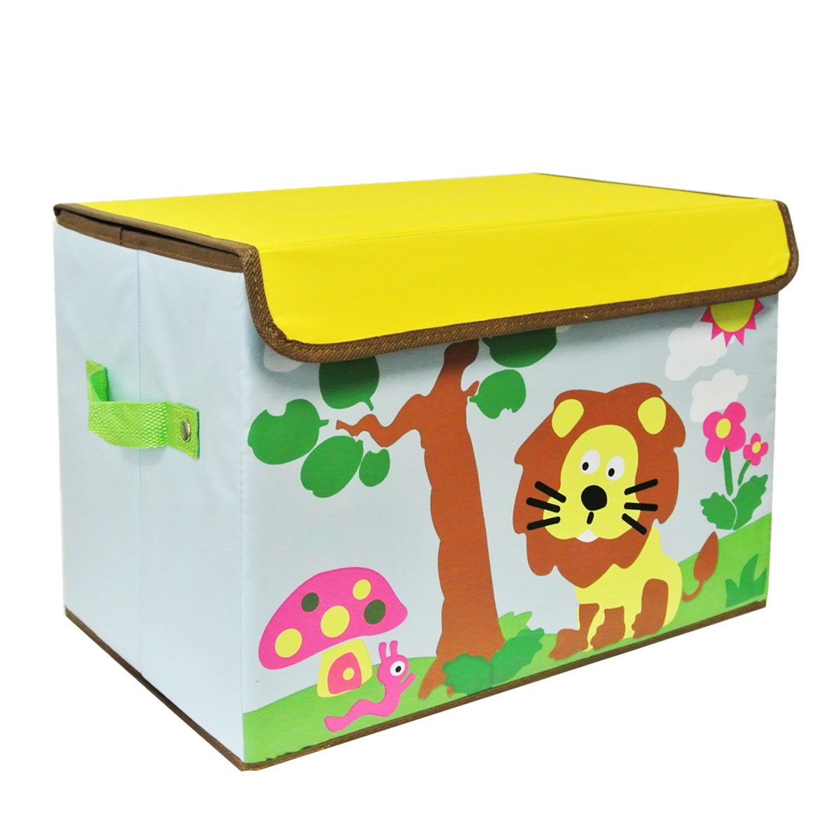 Wrapables® Kids Fabric Storage Bin for Toys, Clothes & Organizing - Lion Design Playroom & Nursery Storage Solution