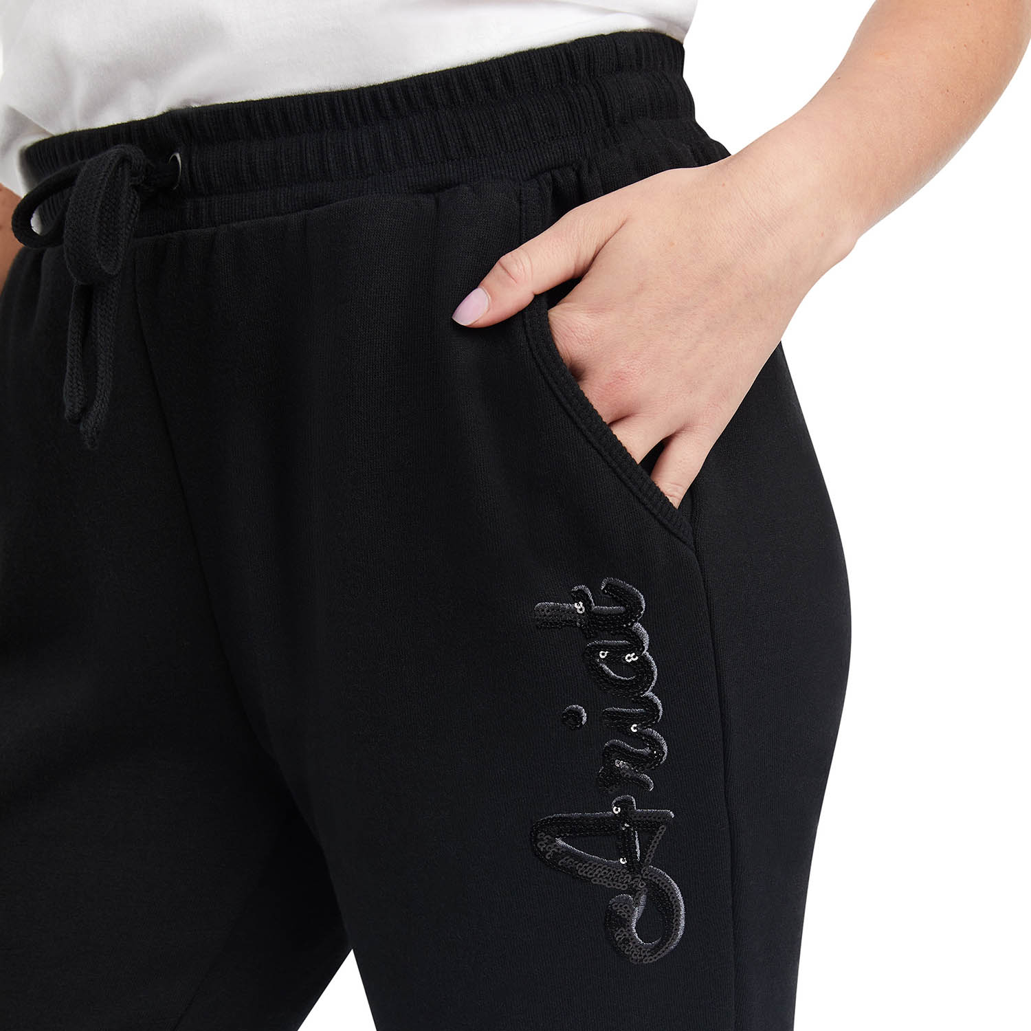 Ariat Women's Real Sweatpant Joggers - Comfortable Athletic Pants for Yoga, Running & Lounge Wear (Black)