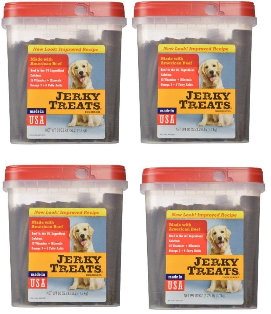 Premium Tender Beef Strips Dog Treats - 60 oz (4 Pack) | All-Natural, High-Protein Chews for Training & Rewards | Great for Small, Medium & Large Breeds