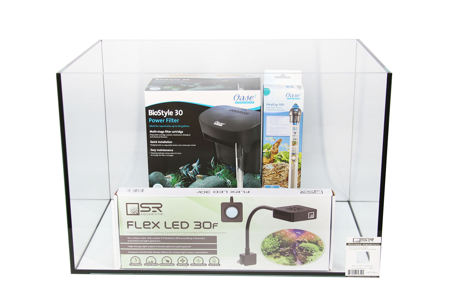 60H Gallon Aquarium Kit - Complete Fish Tank Set with LED Light & Filter - Perfect for Home, Office, or Classroom Aquascaping