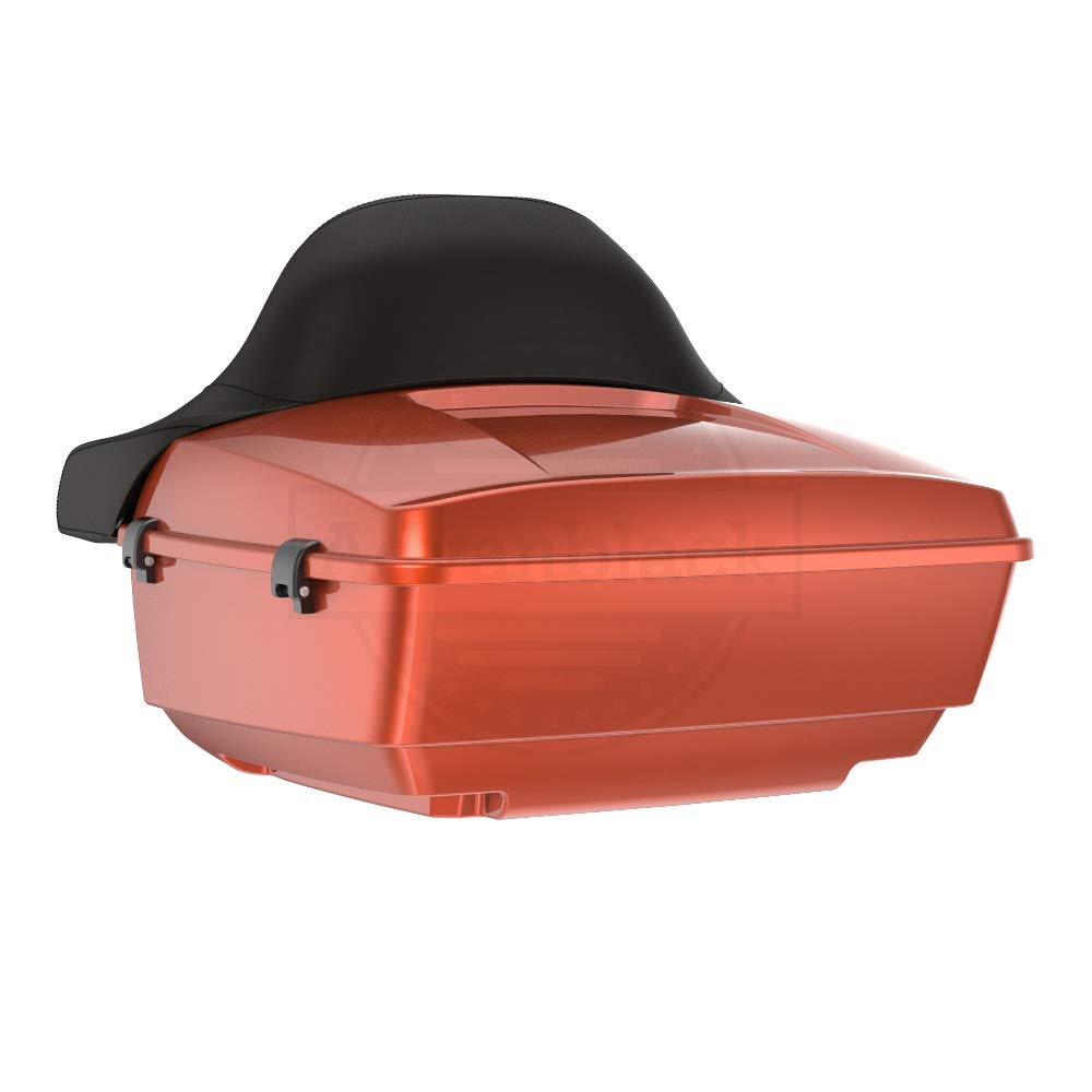 **Moto Onfire King Tour Pack with Backrest Pad for Harley Touring Street Glide, Road King & Road Glide Special (2009-2020) - Orange Lava | Waterproof & Durable Motorcycle Luggage for Long Rides & Travel**