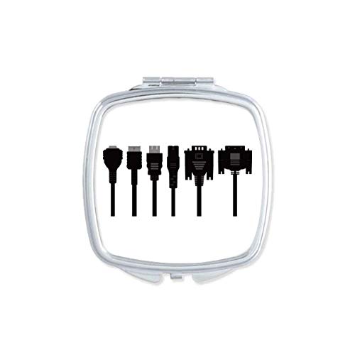 DIYthinker Black Pattern Mirror Portable Compact Pocket Makeup Mirror with Double Sided Glass - Perfect for Travel, Home, and Office Use