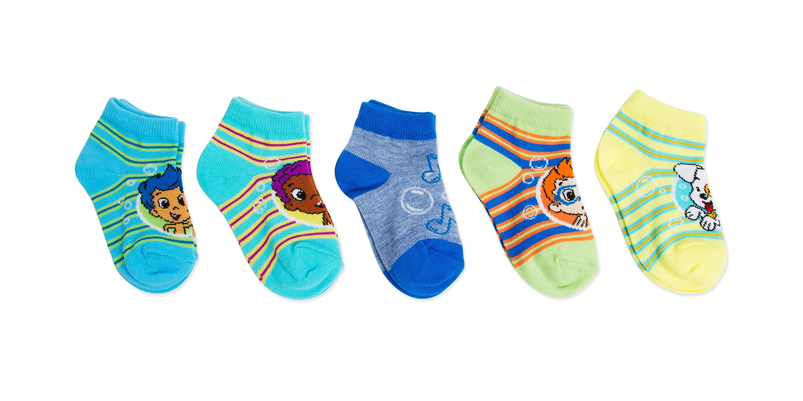 Bubble Guppies Boys' 5-Pack Socks - Fun & Comfort for Kids' Daily Wear