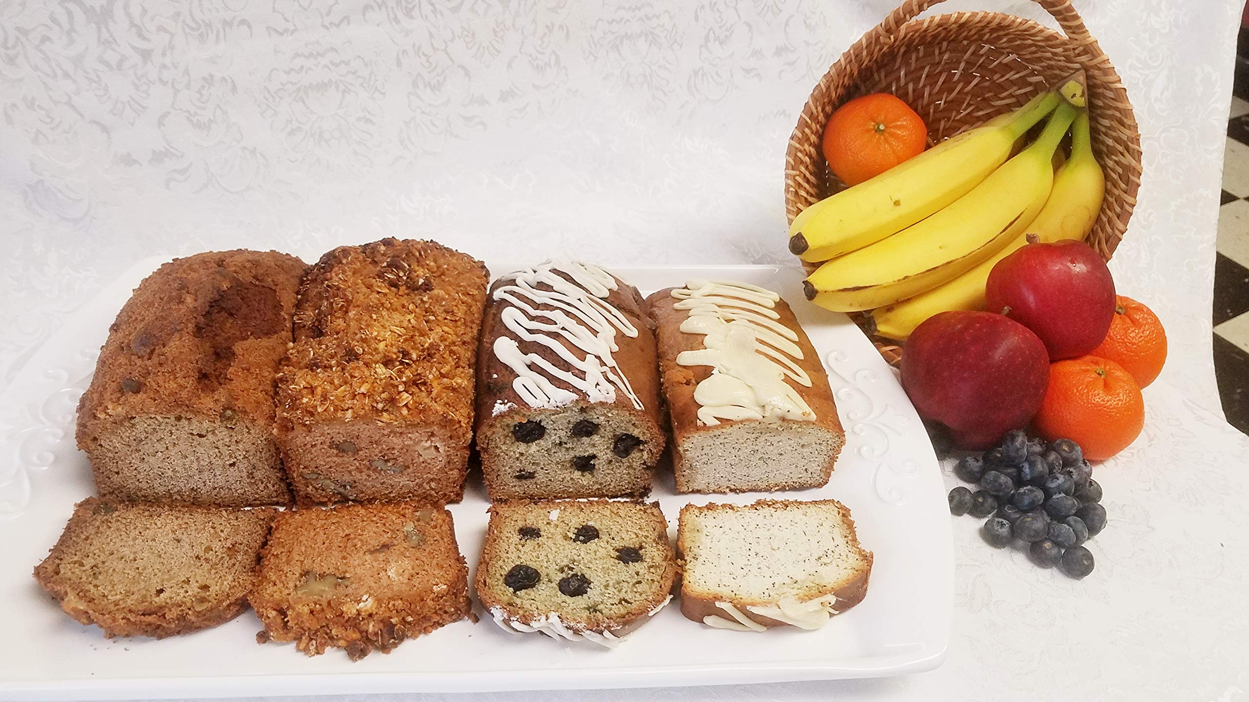 Royal Kitchens Brunch Bread 4 Pack - Fresh Baked Artisan Loaves for Breakfast & Snacking | Winter Comfort Food Gift Box for Family Gatherings & Cozy Mornings
