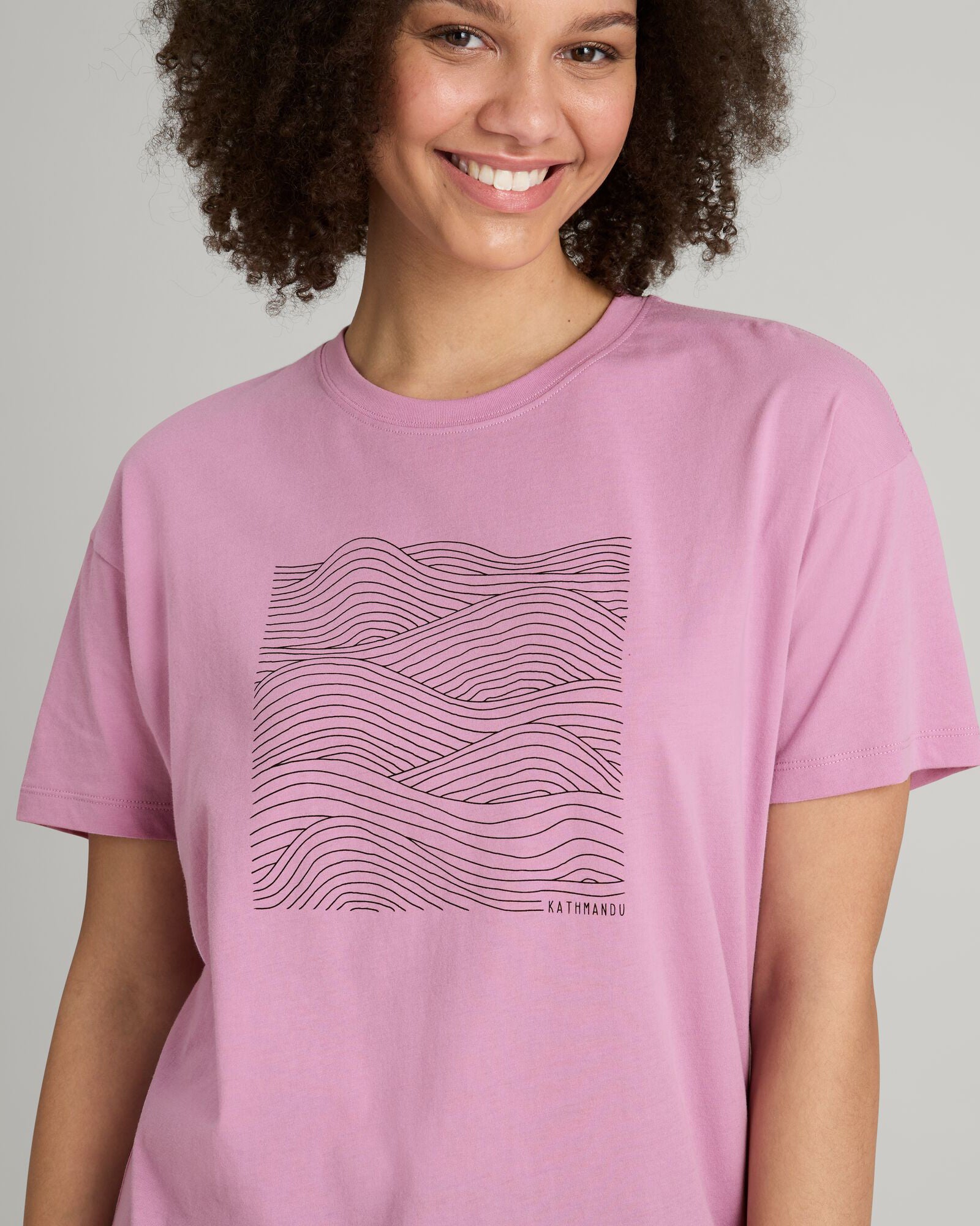 Organic Cotton Women's Ripple T-Shirt - Soft & Comfortable Casual Tee for Everyday Wear, Yoga, and Relaxation