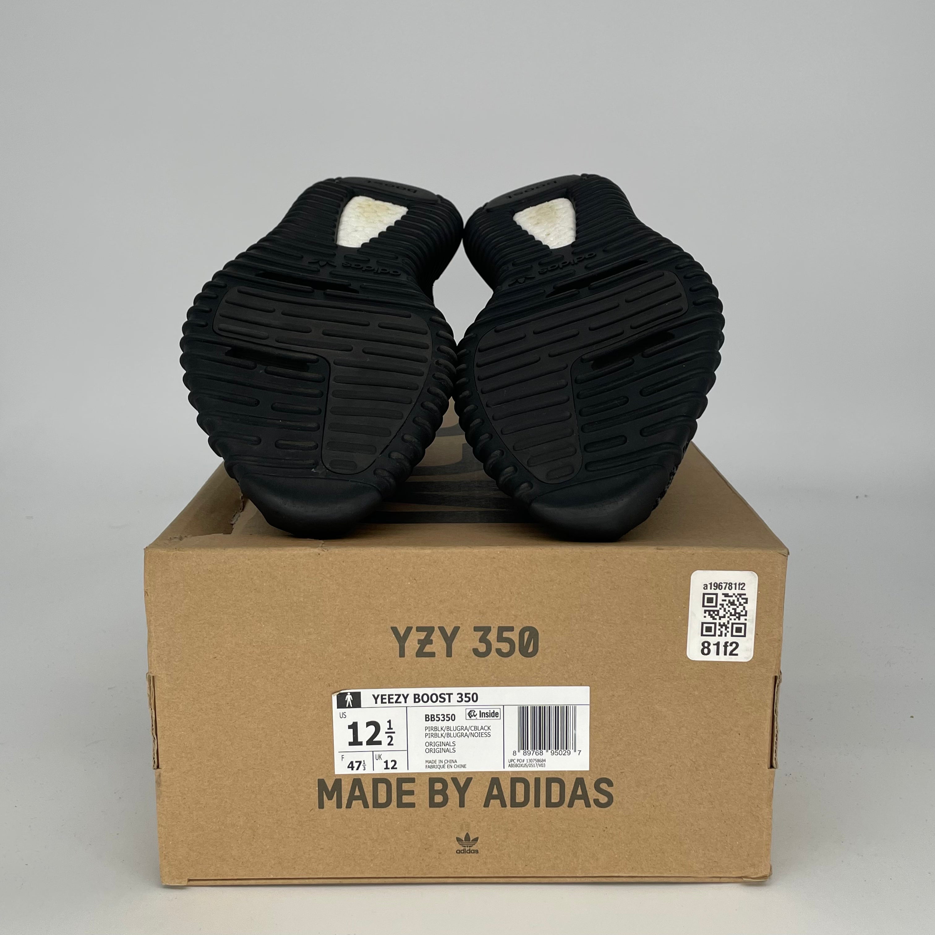Adidas Yeezy Boost 350 V2 Pirate Black Men's Sneakers Size 12.5 BB5350 - Running, Gym & Casual Wear