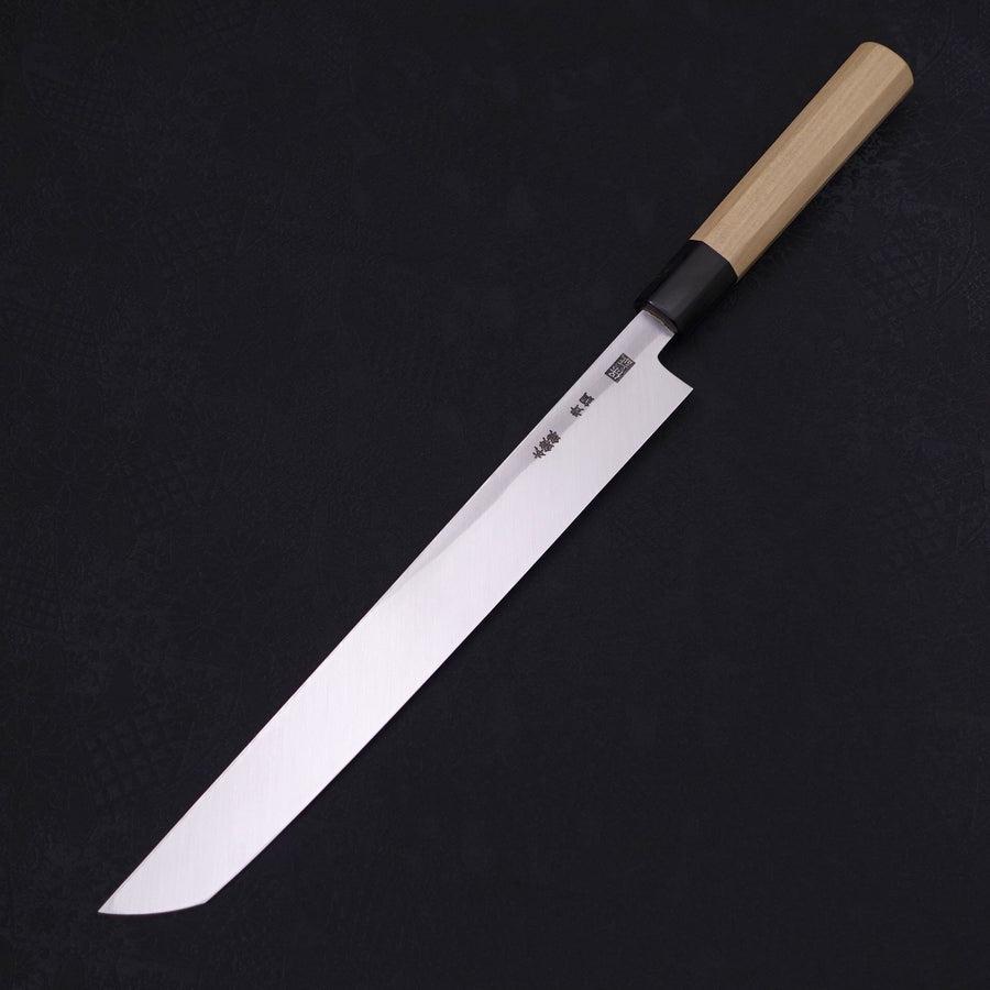 Premium Sakimaru Takohiki Japanese Knife - Blue Steel #2 Kasumi Finish with Buffalo Magnolia Handle (270mm) - Ideal for Sushi, Sashimi & Precision Cutting