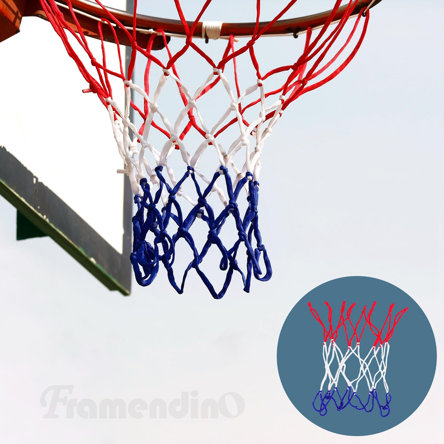 Framendino Mini Basketball Hoop Replacement Net - Durable Indoor & Outdoor Basketball Accessories for Kids, Teens & Adults - Perfect for Driveway, Backyard, Gym & Playground Games
