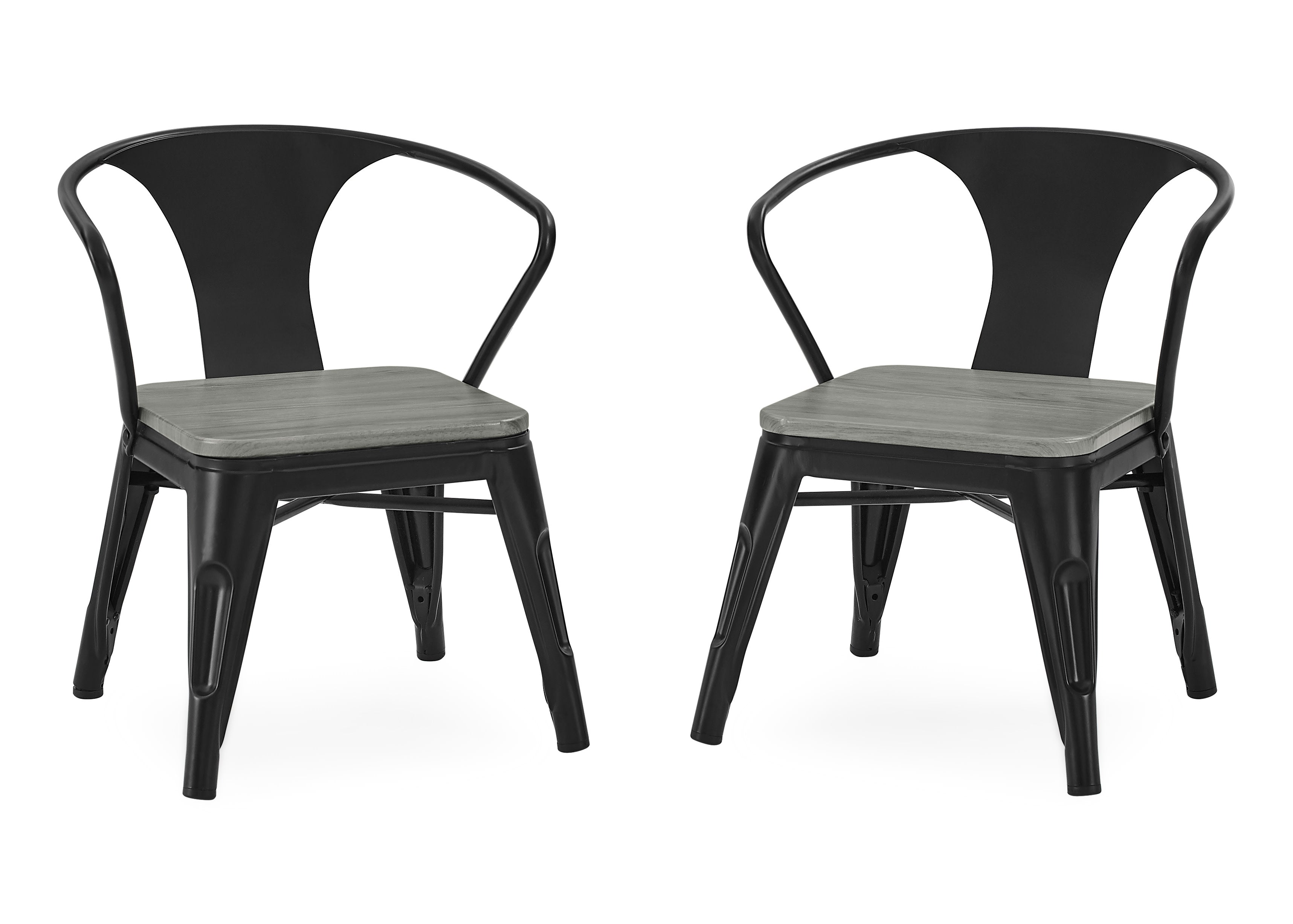 Modern Bistro 2-Piece Chair Set for Outdoor Patio, Cafe, Restaurant & Garden Dining - Lightweight & Durable Metal Bistro Chairs with Comfortable Seat Cushions