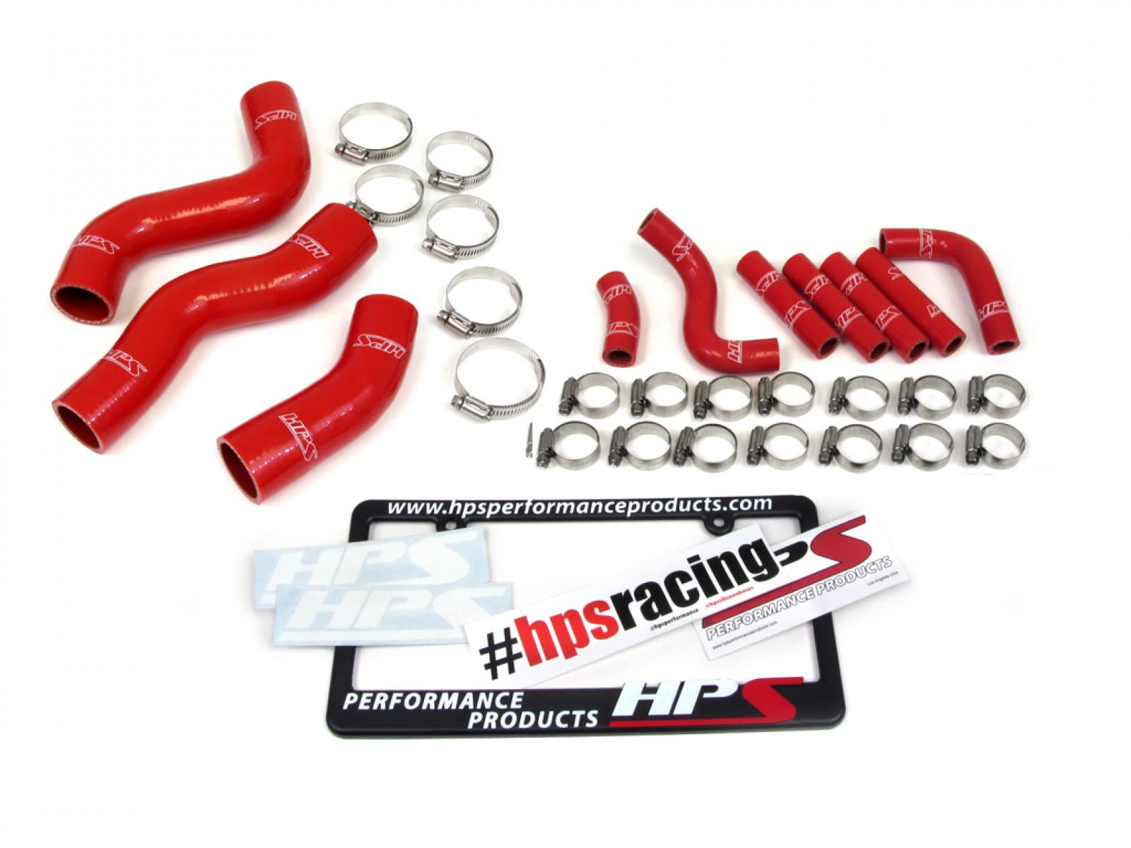 HPS 57-1441-RED-2 Red Silicone Radiator Coolant Hose Kit - High Performance Heater Hose Replacement for Car, Truck & SUV - Perfect for Engine Cooling System Upgrades & Automotive Maintenance