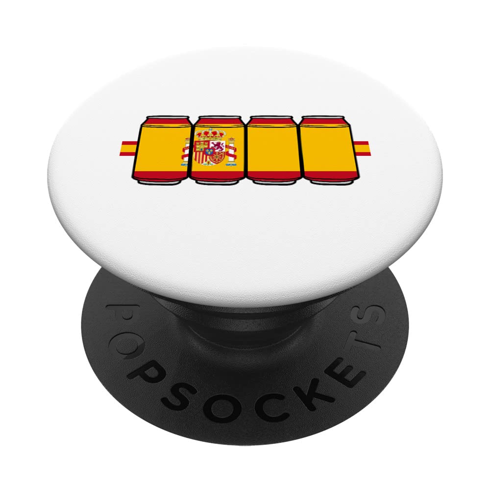 Funny Spain Beer Flag Design PopSockets Swappable PopGrip for Beverage Lovers - Perfect for Barcelona Fans, Beer Enthusiasts & Phone Accessories | Great for Parties, Travel & Showcasing Your Love for Spanish Culture