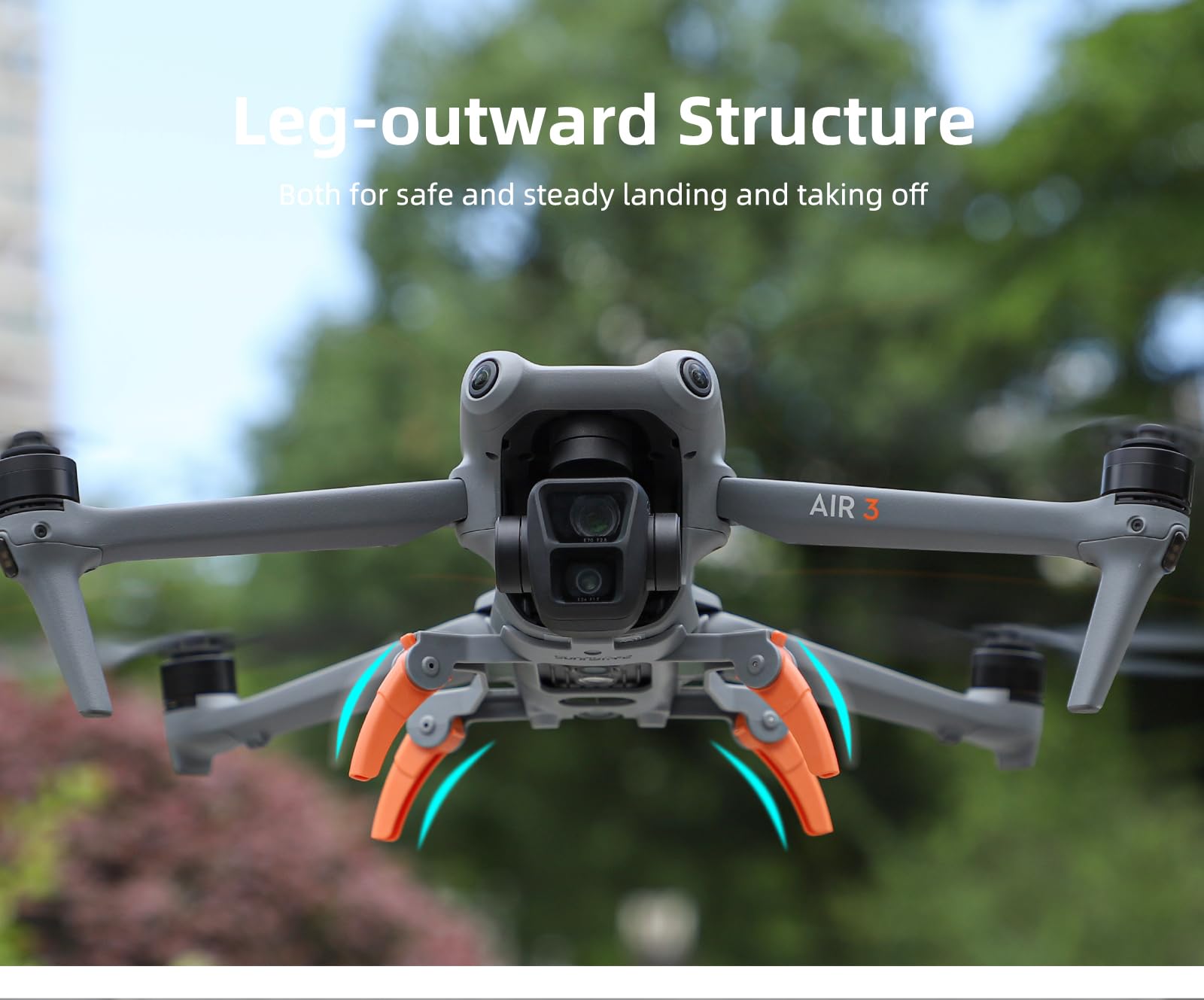 DJI Air 3 Landing Gear Stand - Tripod Extension Leg Height Protector Accessories (Orange) | Compatible with DJI Air 3 Drone | Enhanced Stability for Outdoor Aerial Photography & Smooth Landing