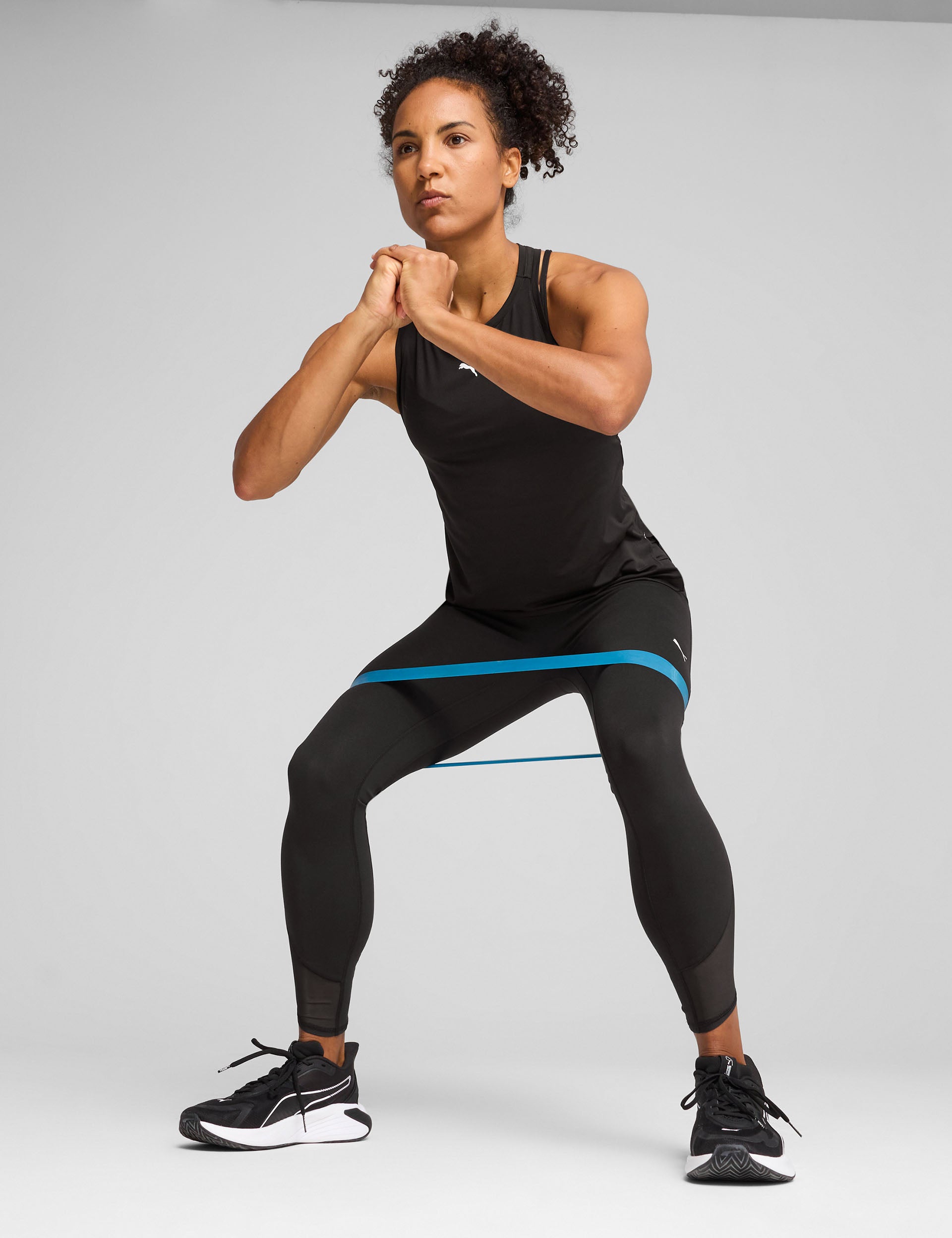 Cloudspun Soft Mesh High Waisted 7/8 Tights for Women - Breathable Workout Leggings, Yoga Pants & Running Tights in Black - Perfect for Gym, Lounge & Everyday Wear
