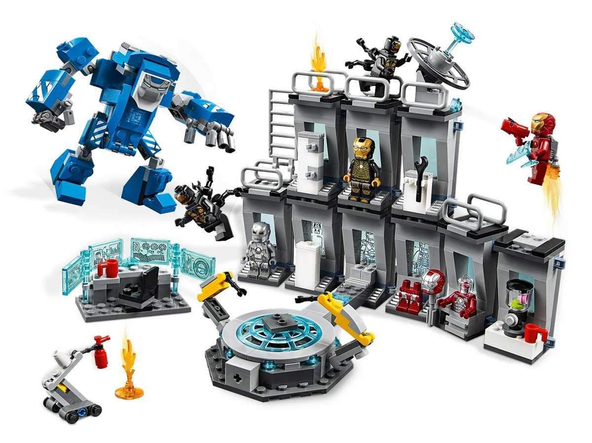 LEGO Marvel Avengers Iron Man Hall of Armor Building Kit 76125 - Tony Stark Iron Man Suit Collectible with 524 Pieces - Perfect for Superhero Fans & Marvel Collectors Display