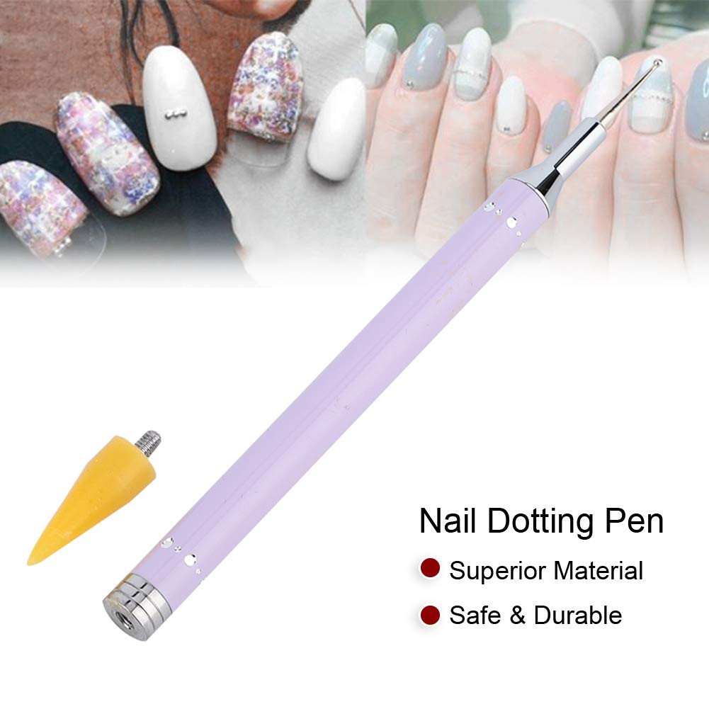 Dual Ended Nail Dotting Pen - Professional Nail Art Dotting Tool for Drawing, Painting & Wax Stone Picking - Candy Color Manicure Set for Salon & Home Use - Perfect for DIY Nail Designs & Professional Manicures
