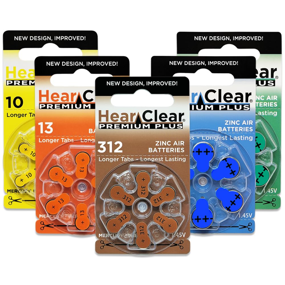 PR48 Size 13 Hearing Aid Batteries 1.45V - 60 Pack Orange Tab Zinc Air Batteries + Bonus 8 Varta Batteries - Long Lasting Power for Hearing Devices, Perfect for Seniors & Daily Use