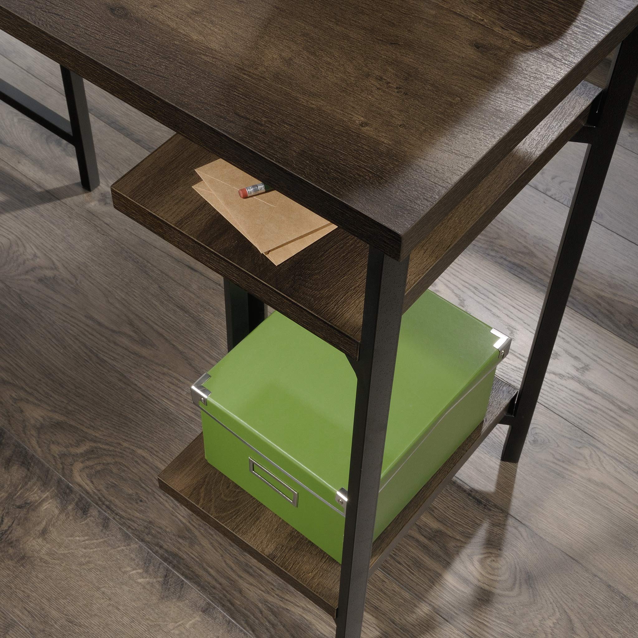 Sauder North Avenue L-Shaped Desk with Smoked Oak Finish - Modern L-Shaped Computer Desk for Home Office, Gaming & Workspace